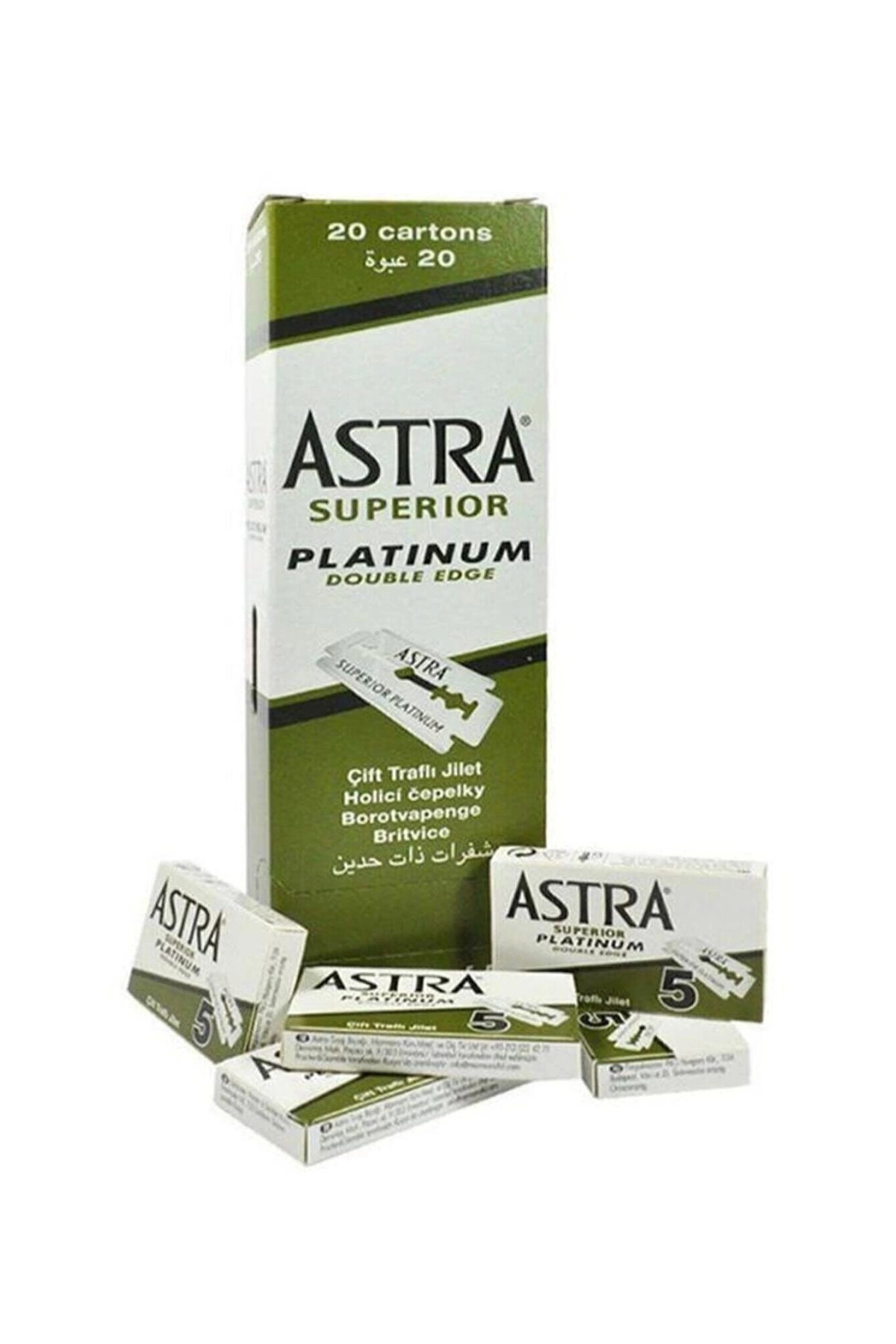 TeknoKesgin Astra Tıraş Bıçağı Yeşil Jilet 20'li Paket