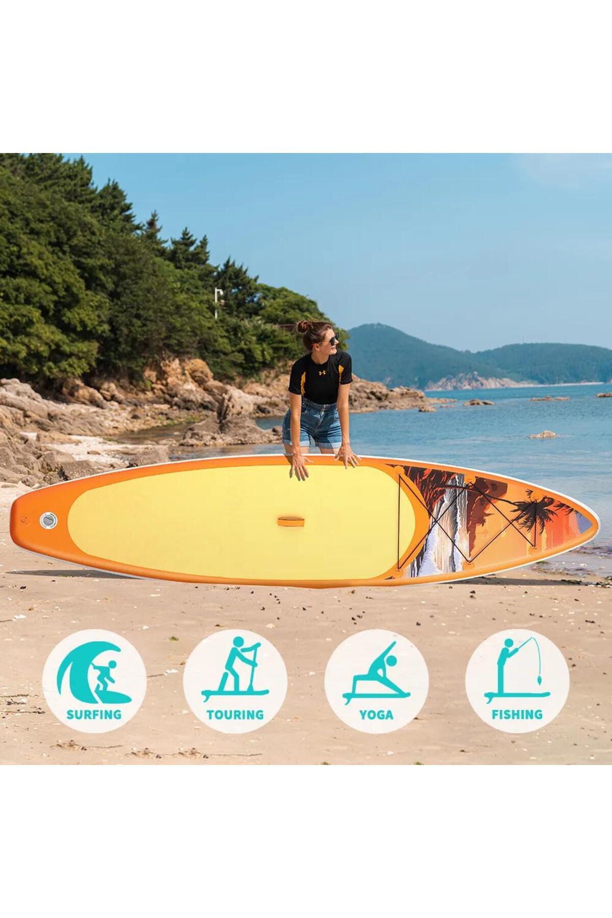 Funwater ORANGE TROPİC ŞİŞME SUP BOARD/STAND UP PADDLE BOARD 350x83x15 CM TURUNCU