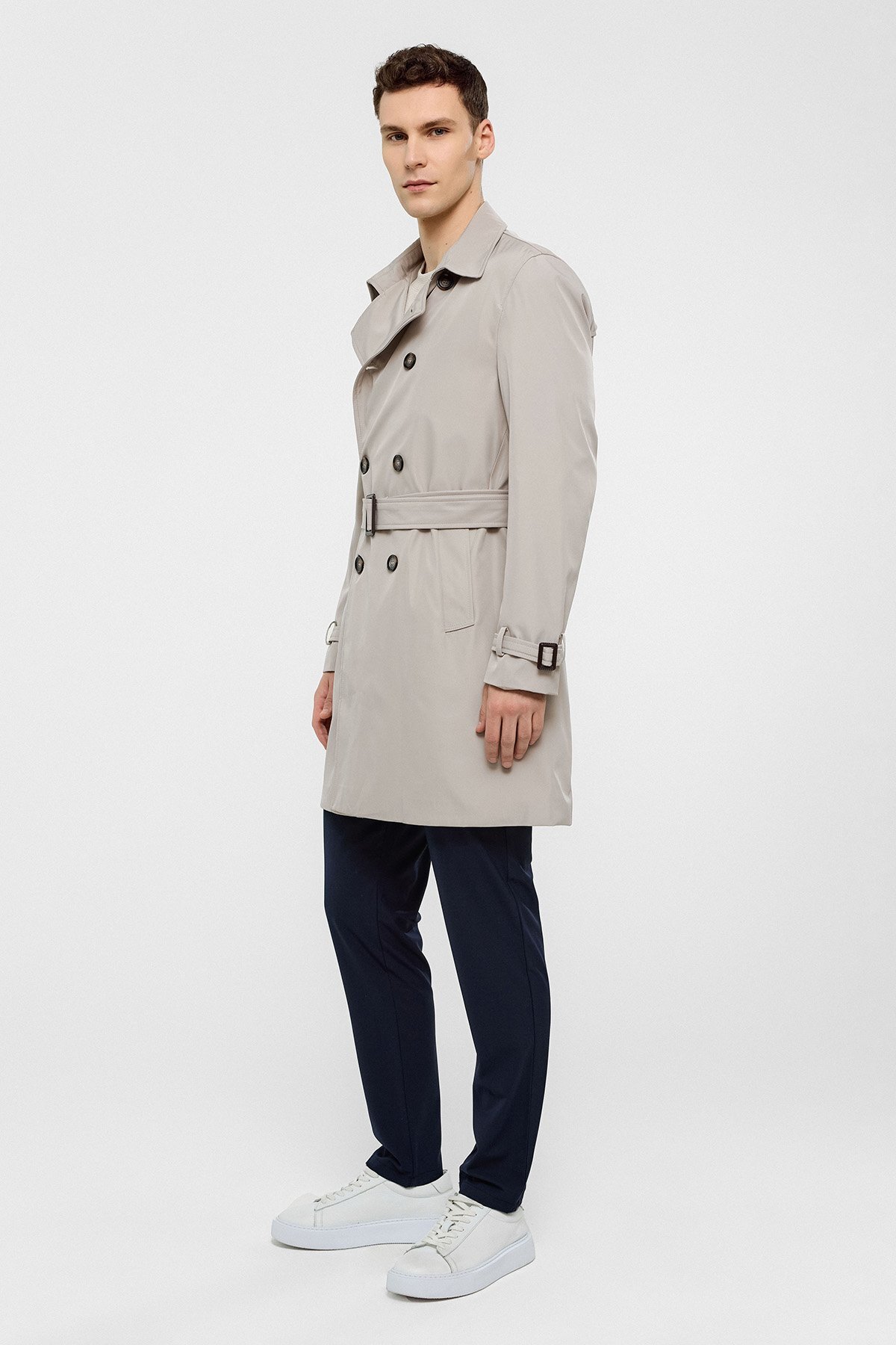 Back And Bond Taş Regular Fit Trençkot görsel 5