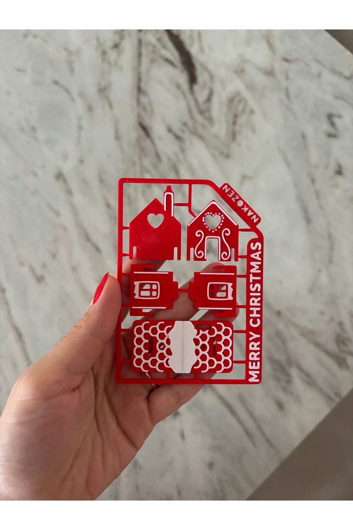 Minifab Yılbaşı gingerbread house tasarımlı kit kart