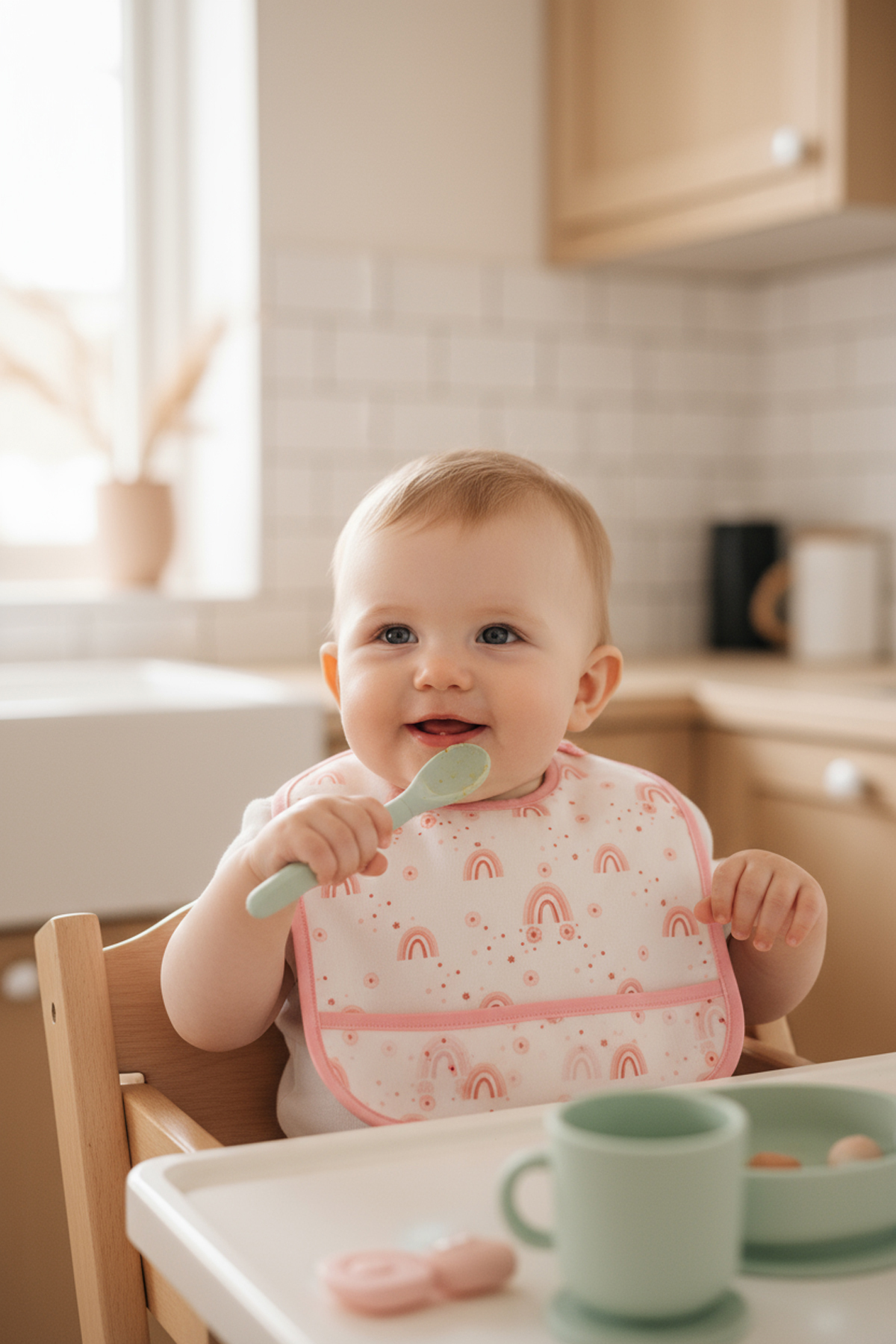 HAMUR Proof 3'lü Sıvı Su Geçirmez Bebek Mama Önlüğü Ağız Silme Mendili Bağlamalı 3 Prç SomonGrup 6-24 Ay fotoğrafı 6 (önizleme)