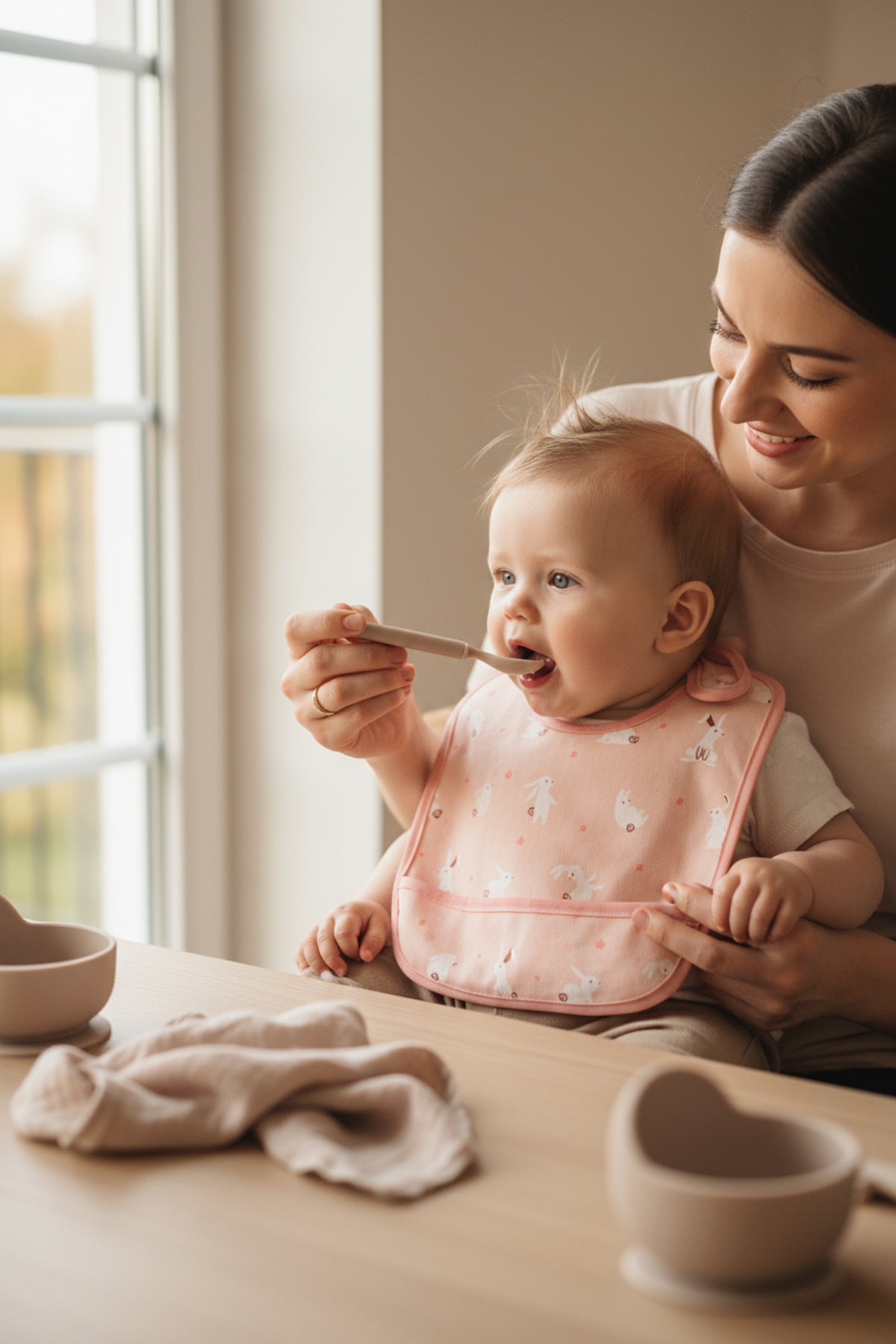 HAMUR Proof 3'lü Sıvı Su Geçirmez Bebek Mama Önlüğü Ağız Silme Mendili Bağlamalı 3 Prç SomonGrup 6-24 Ay fotoğrafı 4 (önizleme)