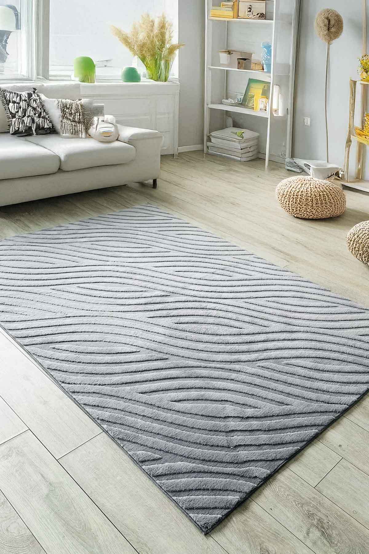 Decomia Home Frida Kendinden Desenli Premium Puffy Peluş Yolluk Koridor Halısı Salon Halısı