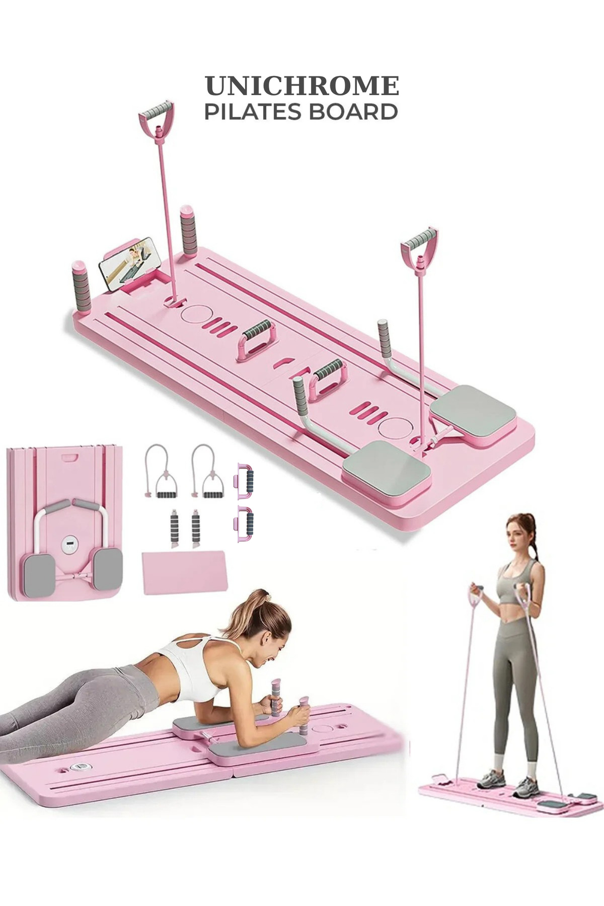 Unichrome Instrument de Pilates – Placă de exerciții multifuncțională cu cron...