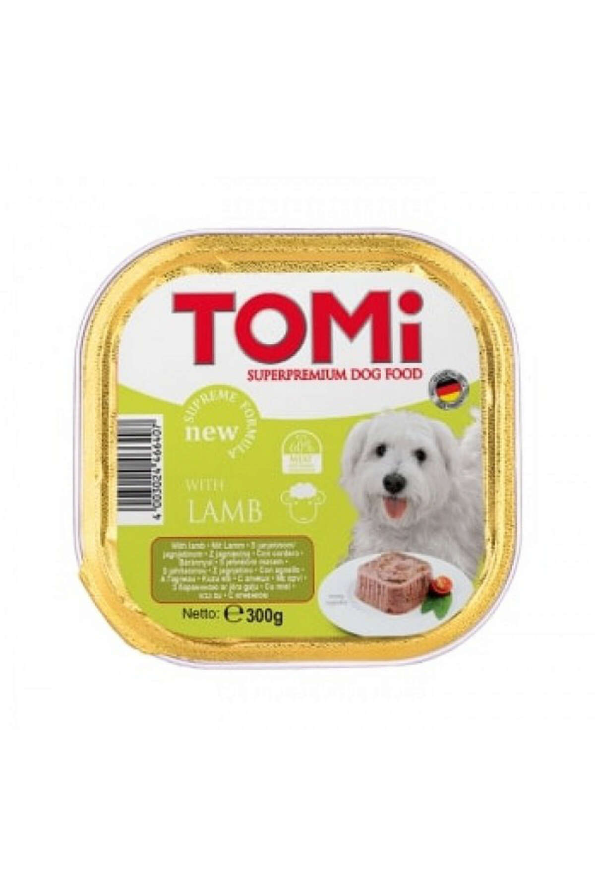 Tomi LVSQVR KÖPEK KUZU ETLI PATE ALÜMINYUM YAŞ MAMA 300 GR (PATE) X (164356) 3 ADET