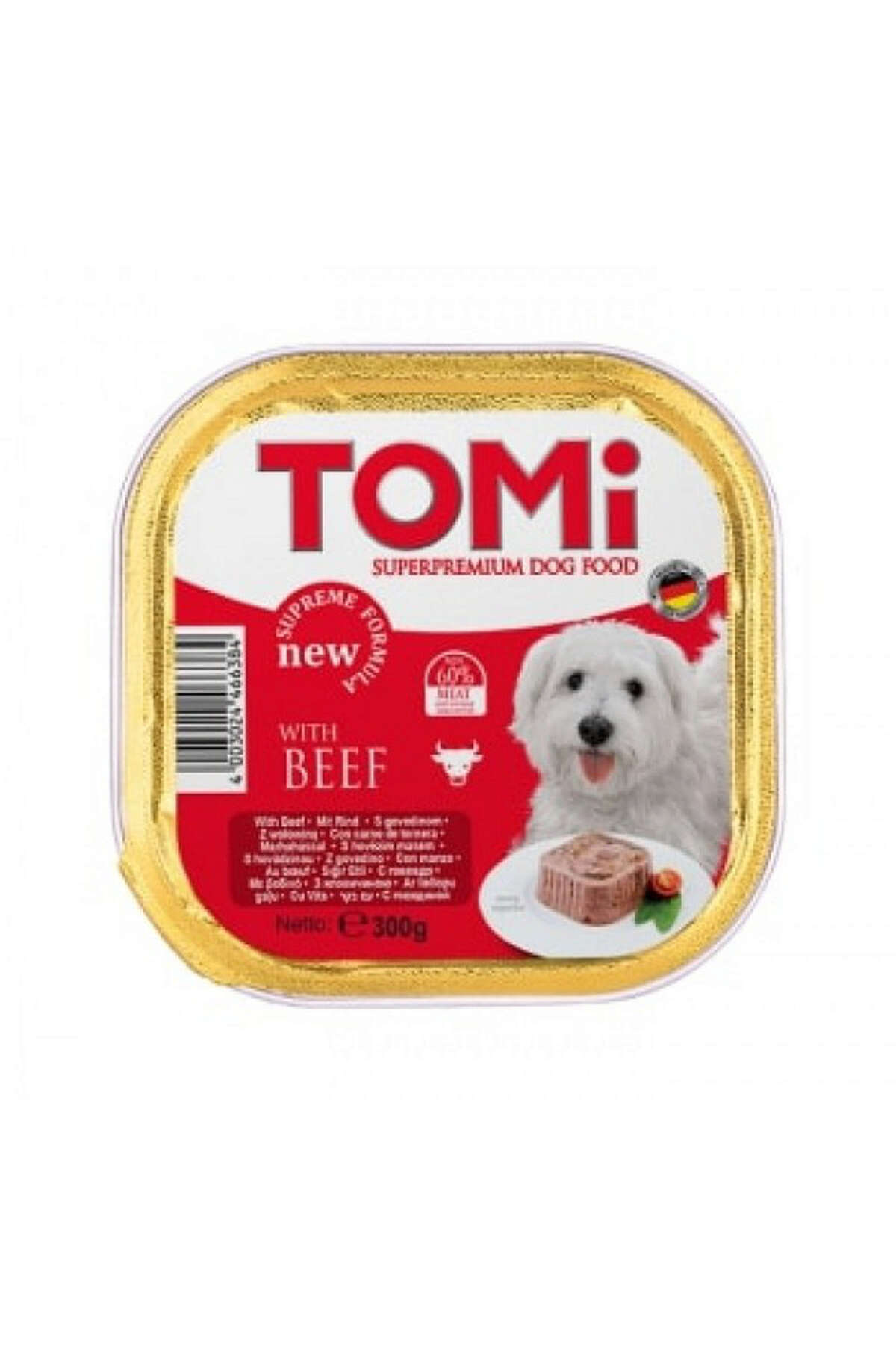 Tomi LVSQVR Köpek Dana Etli Pate Alüminyum Yaş Mama (164358) 300gr (pate)