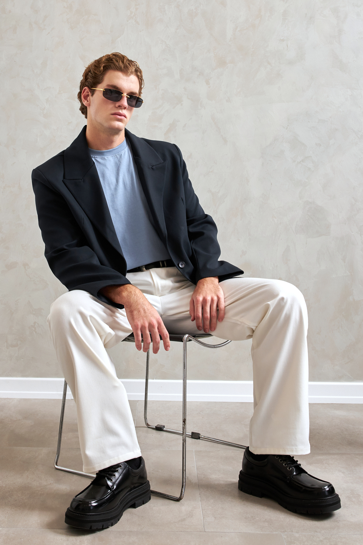 HYMAN  Erkek Oversize Blazer Ceket - Görsel 3