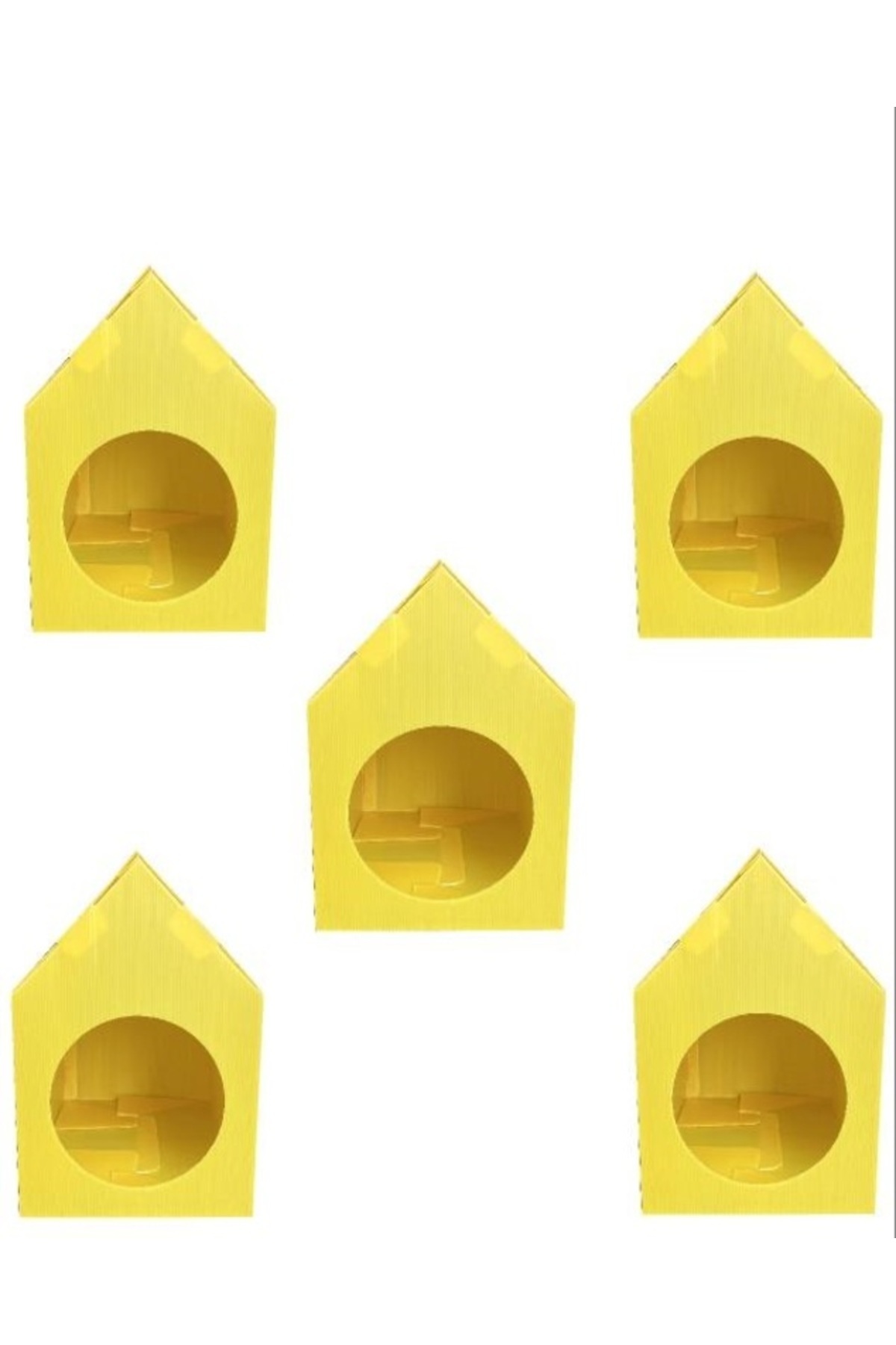 dirilim plastik su geçirmez kedi evi sokak hayvanları için 5'li SARI kedi köpek klübesi