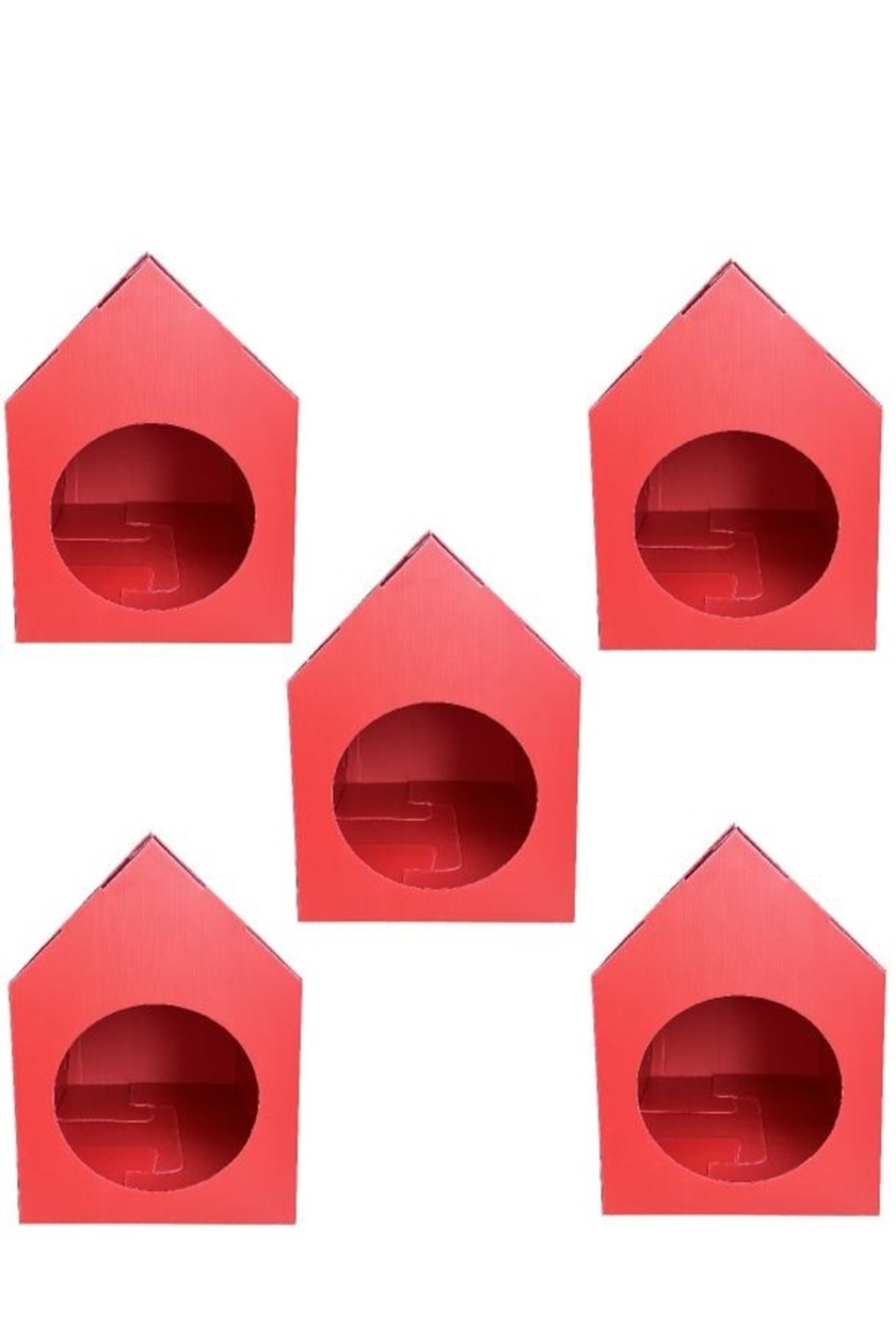 dirilim plastik su geçirmez kedi evi sokak hayvanları için 5'li Kırmızı kedi köpek kulübesi