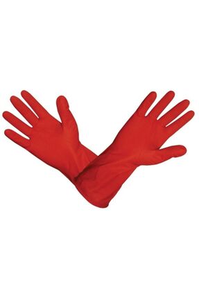 ALTINMAKAS Karmen Kırmızı Latex Lastik Eldiven 10-10,5 Numara Pamuk Astarlı K...