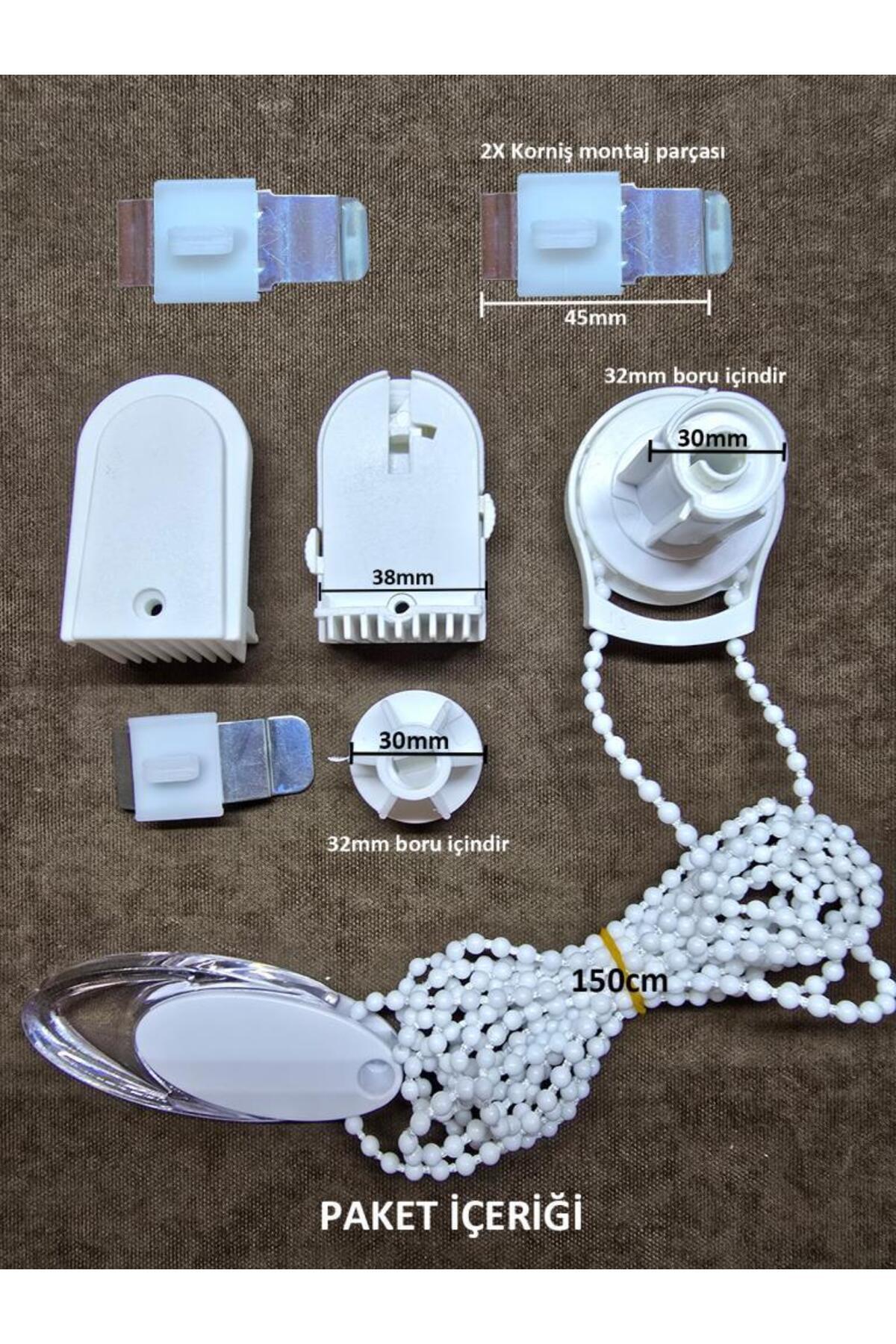 BBB Zebra ve Stor Perde mekanizma zincir kapak tamir seti Beyaz