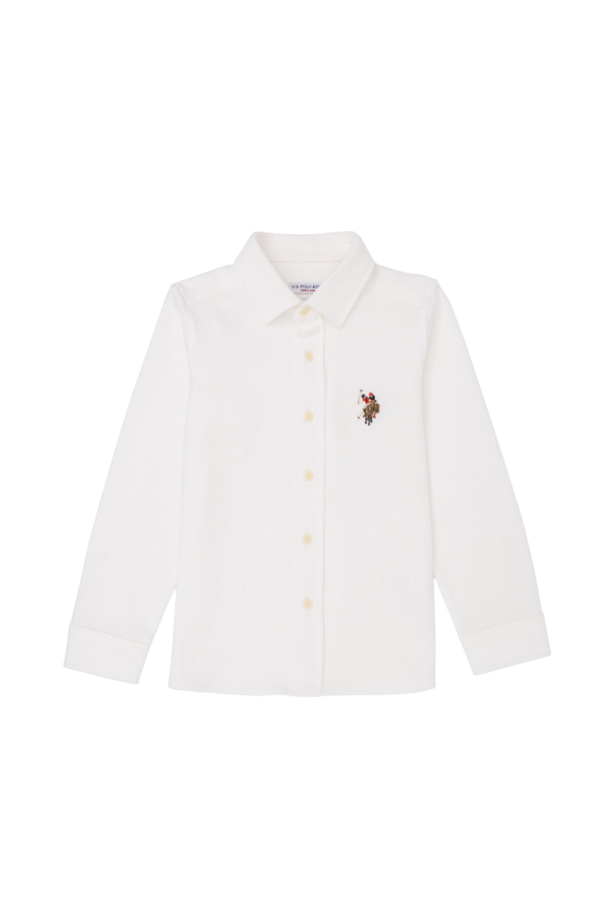 U.S. Polo Assn. Erkek Çocuk Ekru Uzun Kollu Gömlek — اکرو G083SZ004.000.1906000.VR019