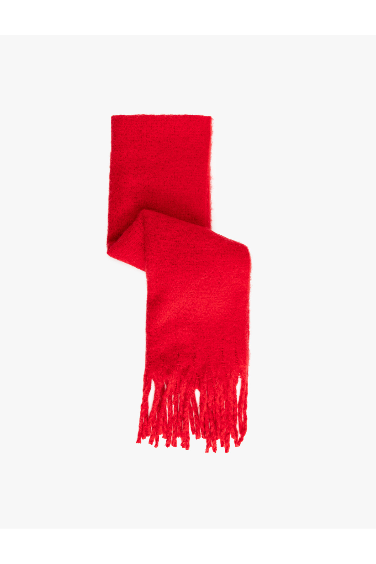 Koton Yumuşak Dokulu Püsküllü Uzun Atkı