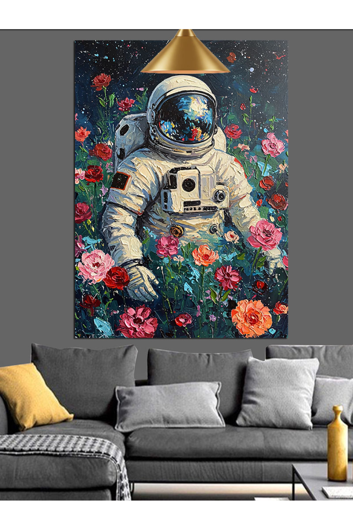 Uzay Giysisi Yüksek kaliteli yağlı boya dokulu Kanvas Canvas Tablo kanvas tablo canvas tablo duvar