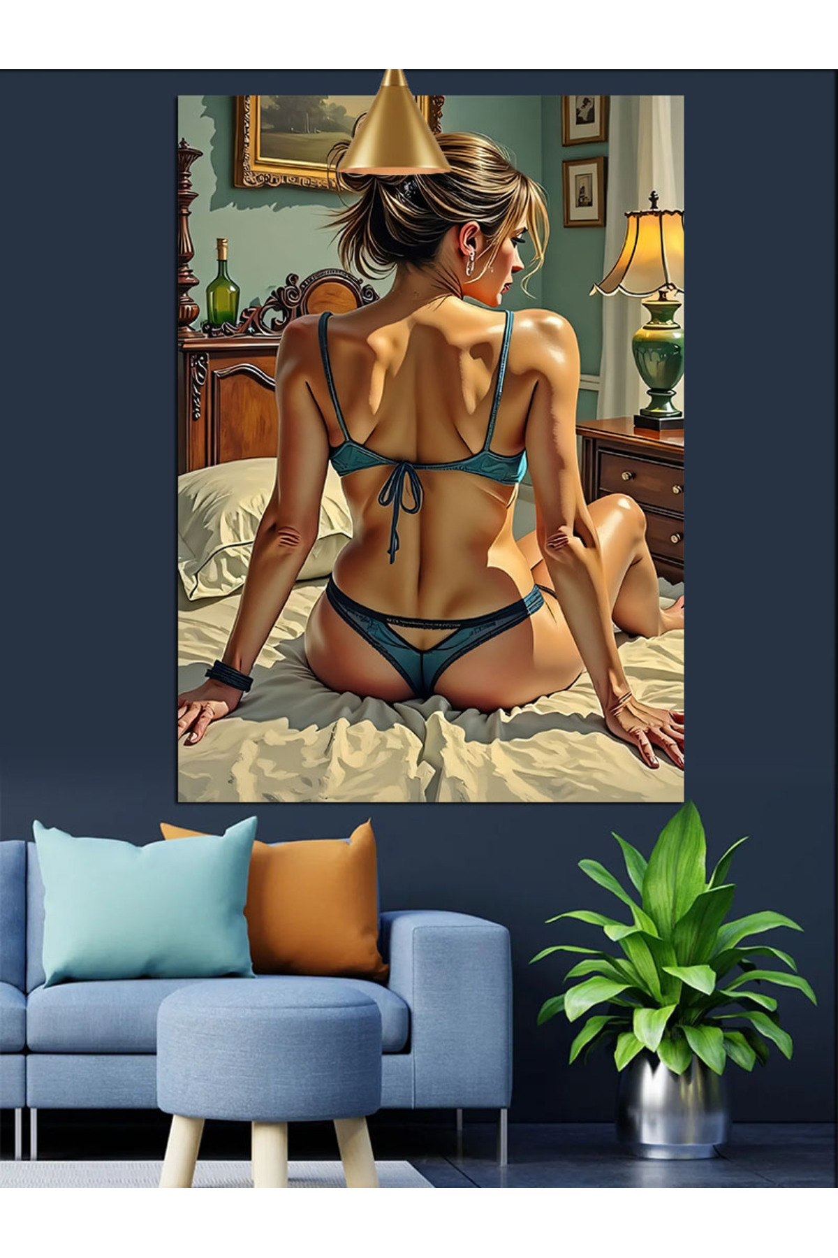Çekici Kadın İç Yüksek kaliteli yağlı boya dokulu Kanvas Canvas Tablo kanvas tablo canvas tablo duv