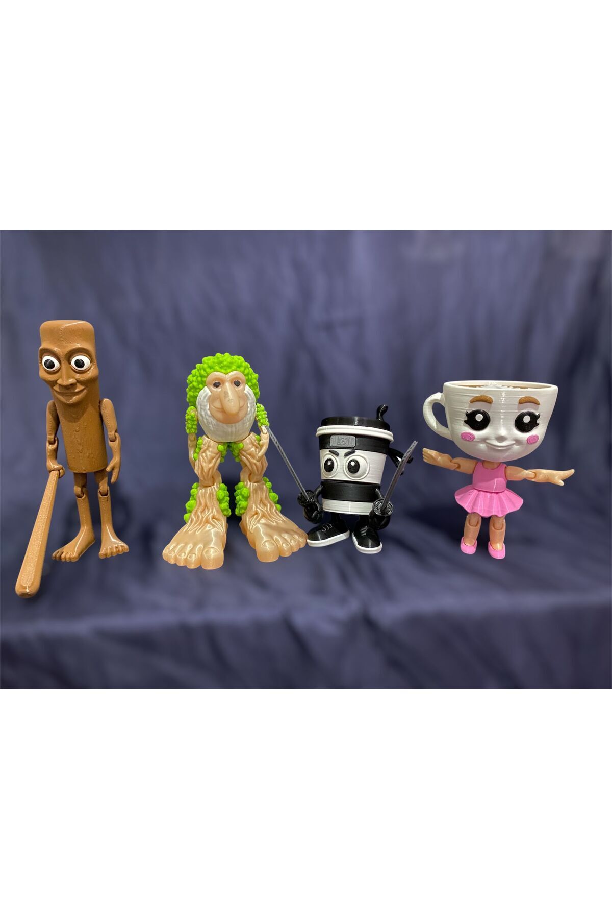 Eta3d MEGA Boy Tung Tung Tung Sahur, Ballerina Cuppicino, Ballerina Assassino, Brr Brr Patapim (4’lü Set)