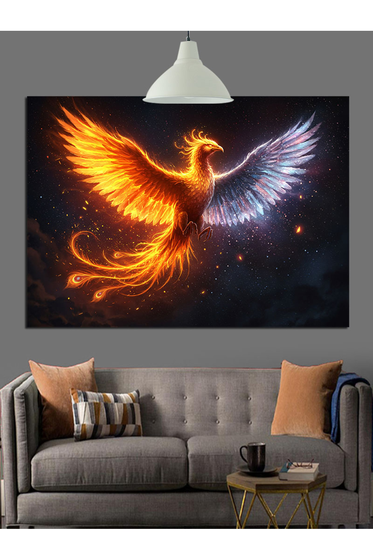 Anka Kuşu Yükselen Yüksek kaliteli yağlı boya dokulu Kanvas Canvas Tablo kanvas tablo canvas tablo