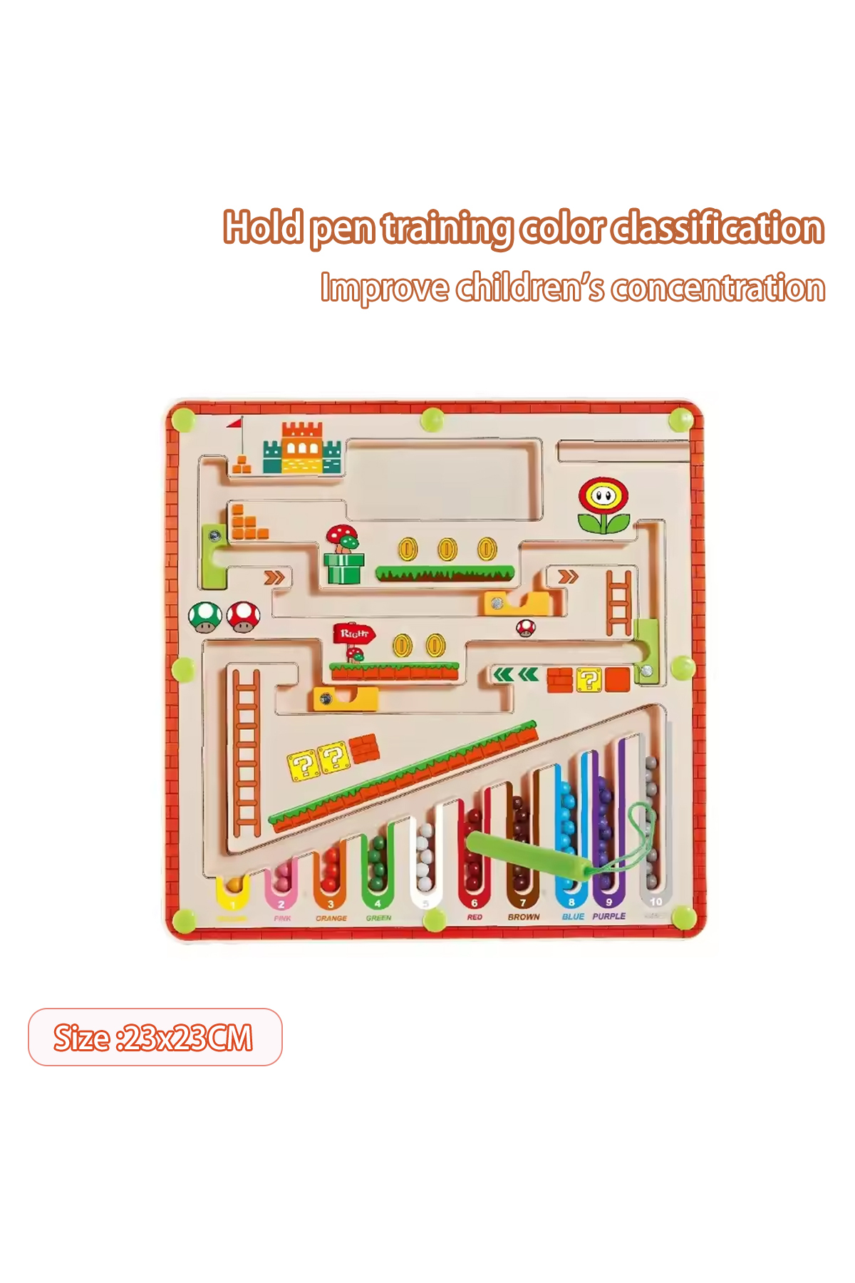 توپ راه‌پیمودنی معمایی مغناطیسی کودکان سایز بزرگ، تمرین تمرکز نوزاد، آموزش تفکر منطقی