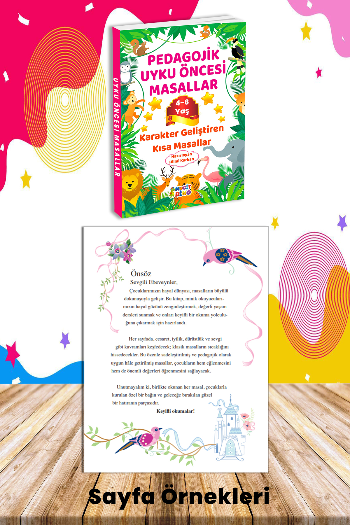 Mucit Dino Yayınları 4-5-6 Yaş Pedagojik Uyku Öncesi Masal Kitabı (77 Renkli Resimli Kısa Masal) fotoğrafı 6 (önizleme)