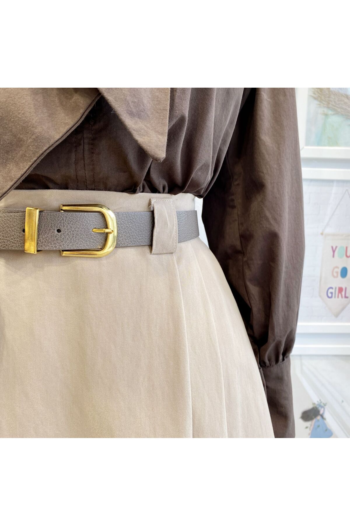 Faya Boutique  Vizon Kemerli Arain Etek - Görsel 4