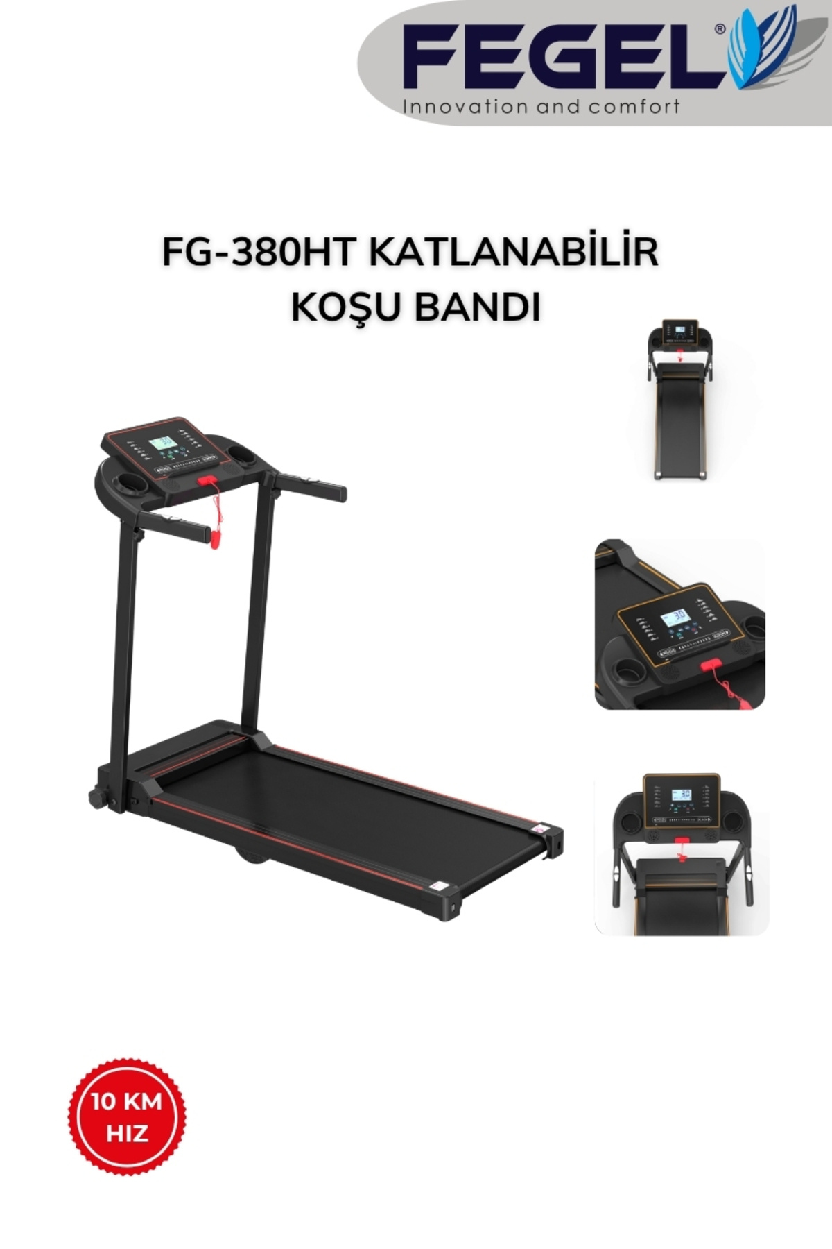 Fegel Comfort FG-380HT Katlanabilir Koşu Bandı – Ev Konforunda Profesyonel Antrenman