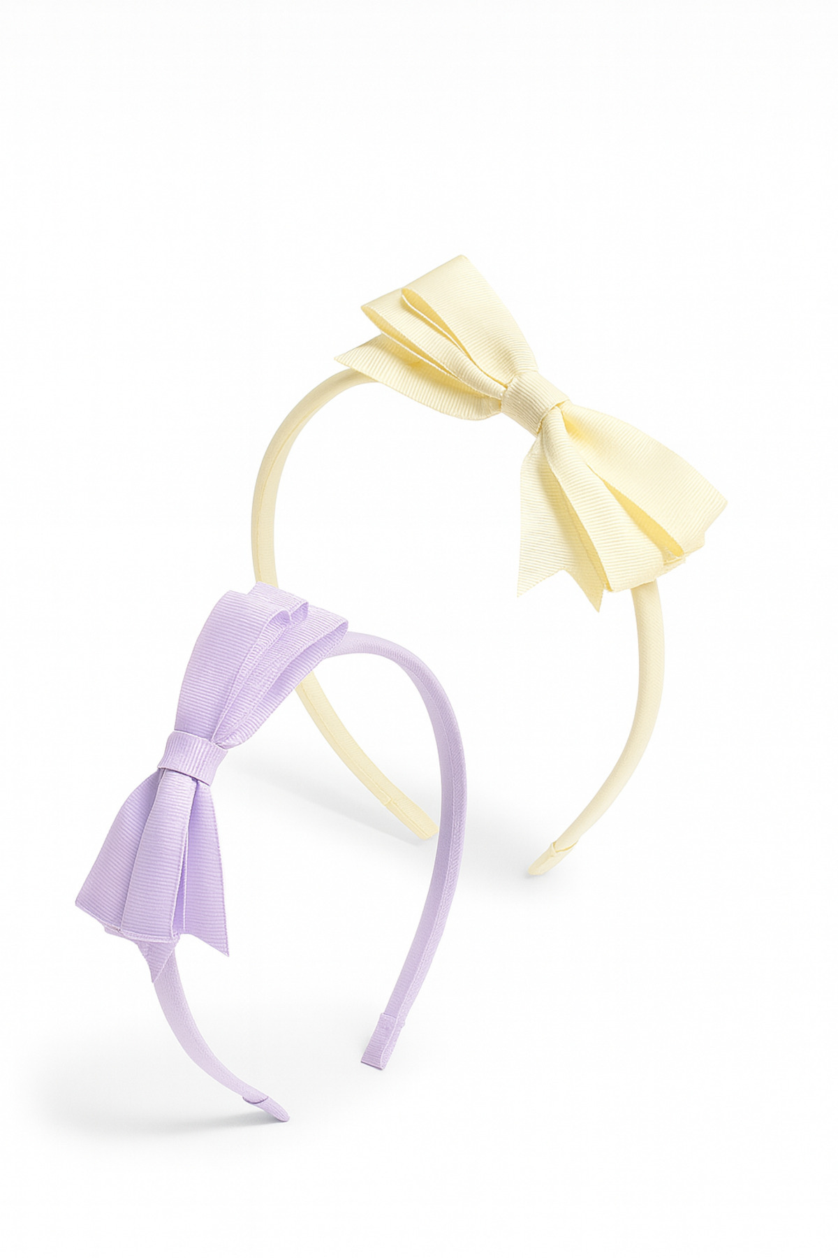 lilico Kız çocuk 2'li Lila Ekru Grogren Fiyonk Taç Set