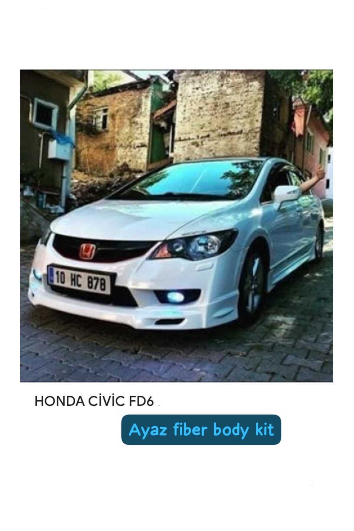 AYAZ FİBER GARAJ HONDA CİVİC FD6 MAKYAJLI ÖN EK Fiber Boyasız