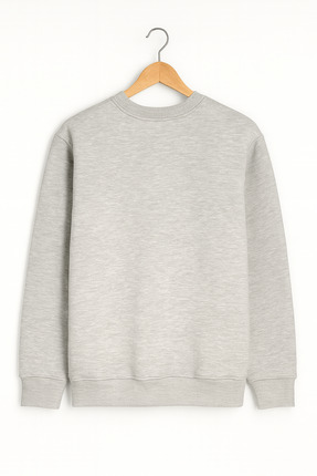 E&A WEAR Unisex Oversize Gri Sweatshirt