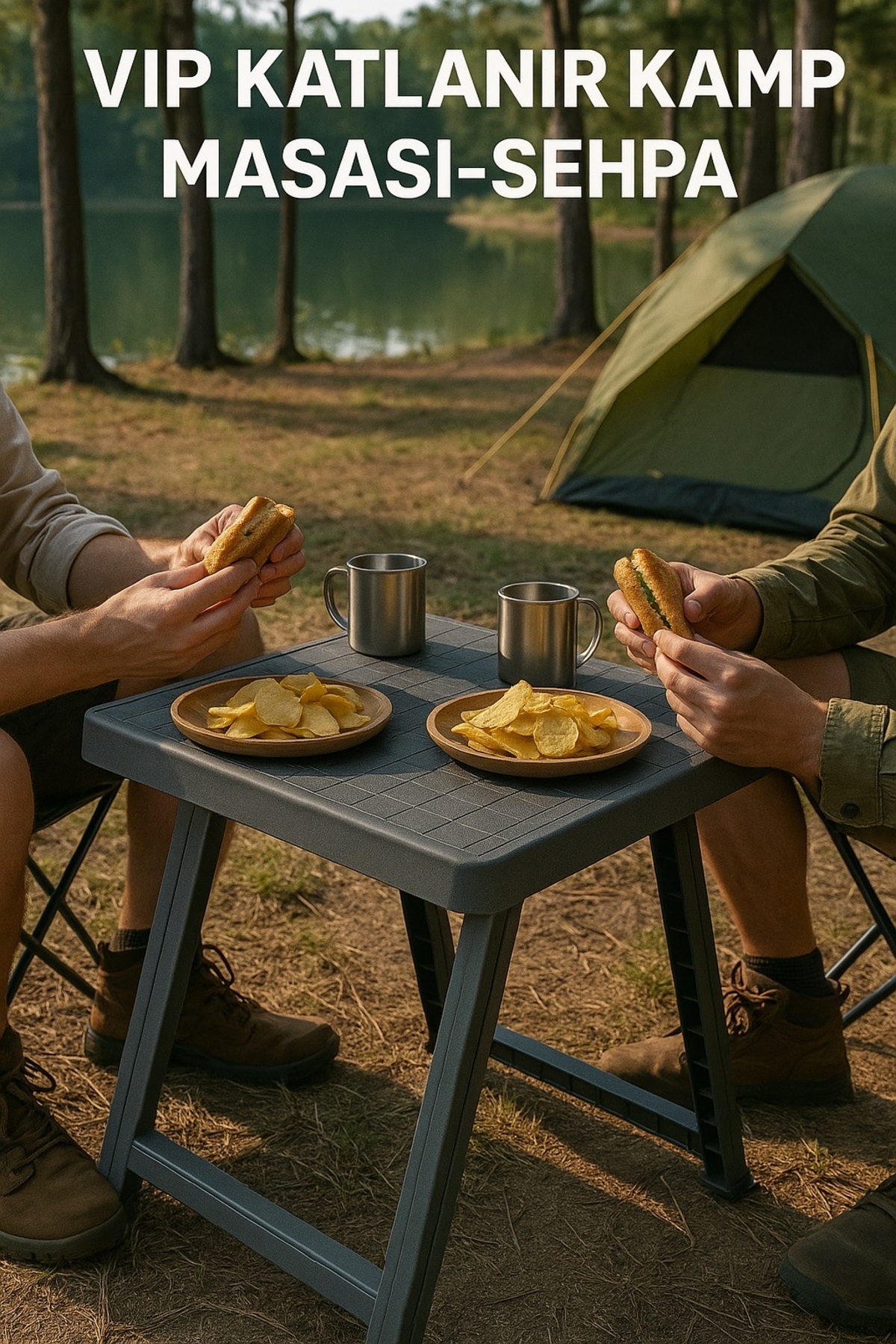 Vip Home Concept Market Ürünleri Portatif Plastik Katlanabilir Sehpa Kamp Piknik Masası VİP Katlanır Masa