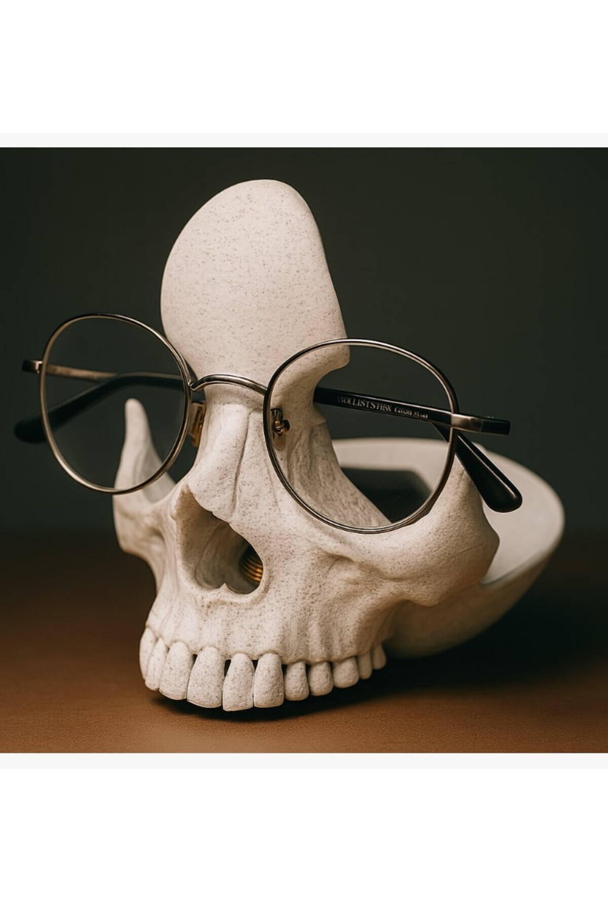 SLM Gözlük Tutucu Kafatası Kase - Bardak ve Anahtar Standı