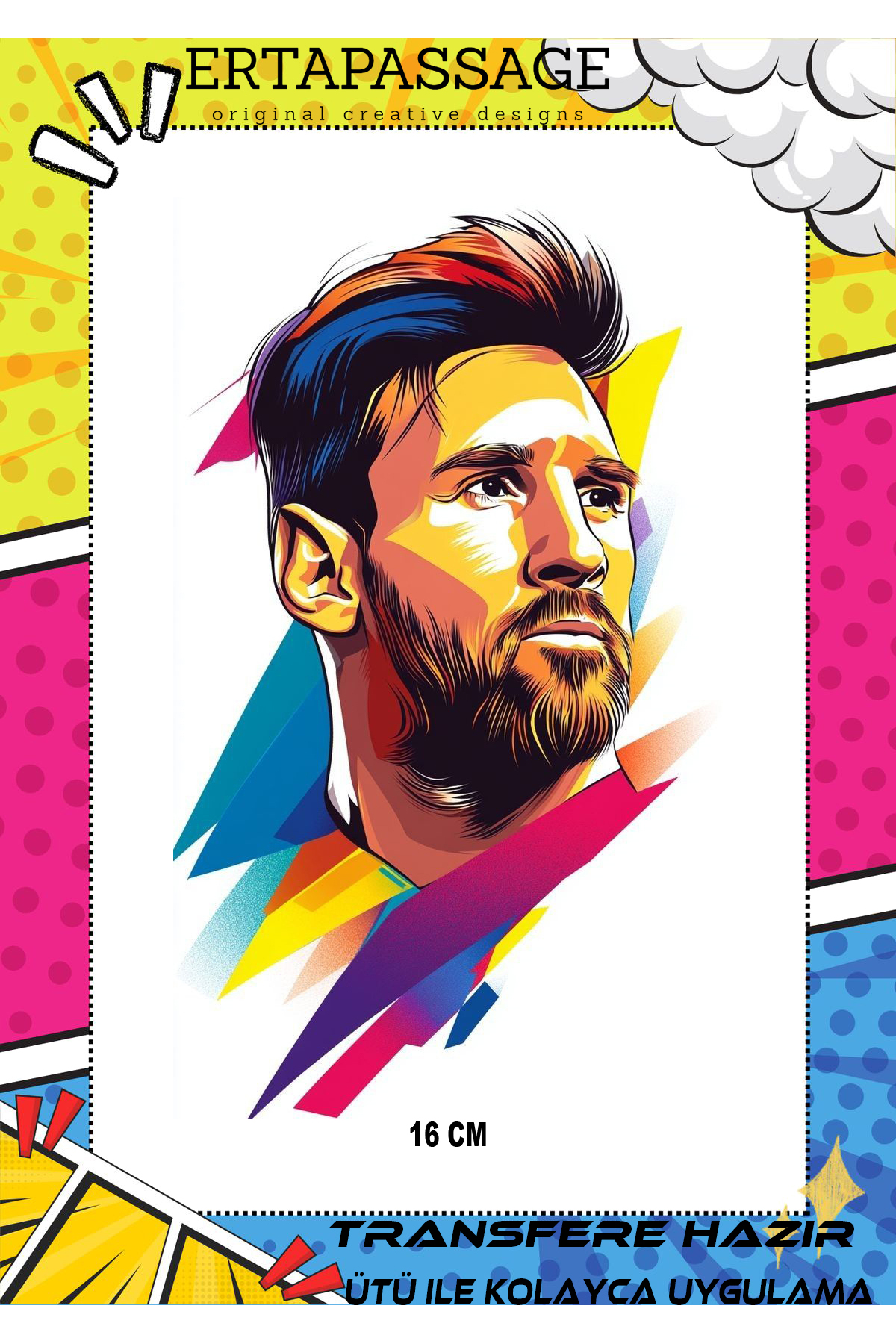 Lionel Messi DTF Transfer Print – Iron-On – Easy Application for T-Shirt