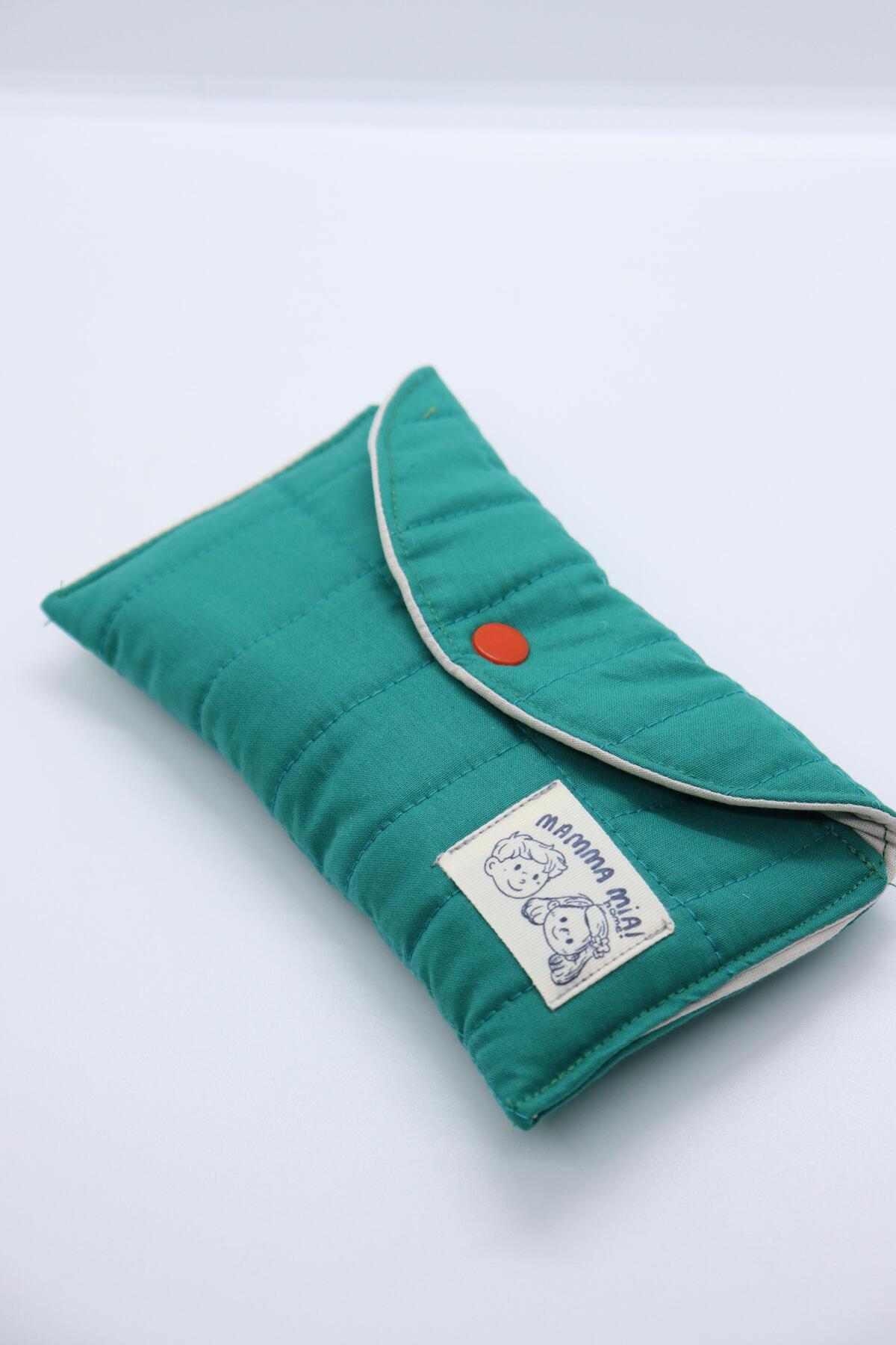 Mamma Mia Home Koyu Yeşil Gözlük Çantası Gözlük Kılıfı Telefon Kılıfı