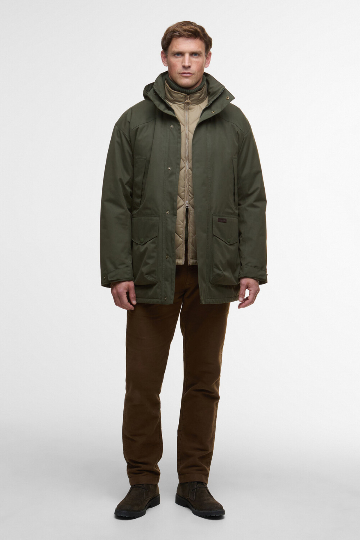 بارانی مردانه راسته | باربور Barbour MWB1141-OL91 O - تصویر 3