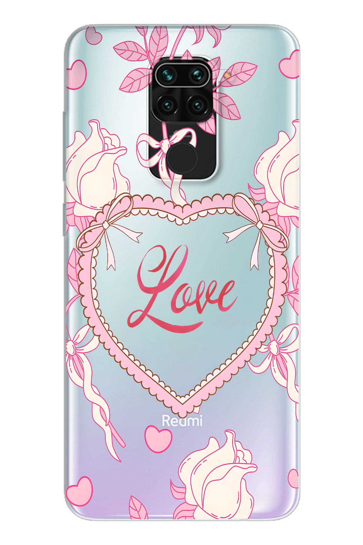 Xiaomi Redmi Note 9 Compatible Printed Soft Silicone Transparent Phone Case