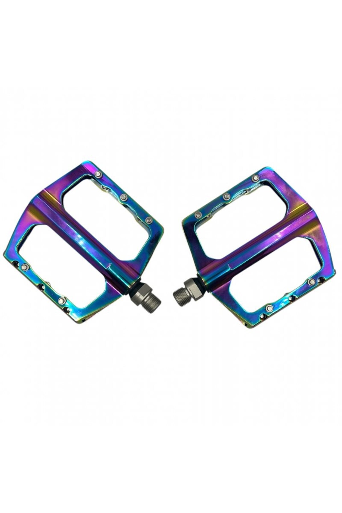 heugers Rainbow HF-624 Alüminyum Rulmanlı Pedal – CNC Gövde, CR-MO Aks, MTB & Şehir Bisikletlerine