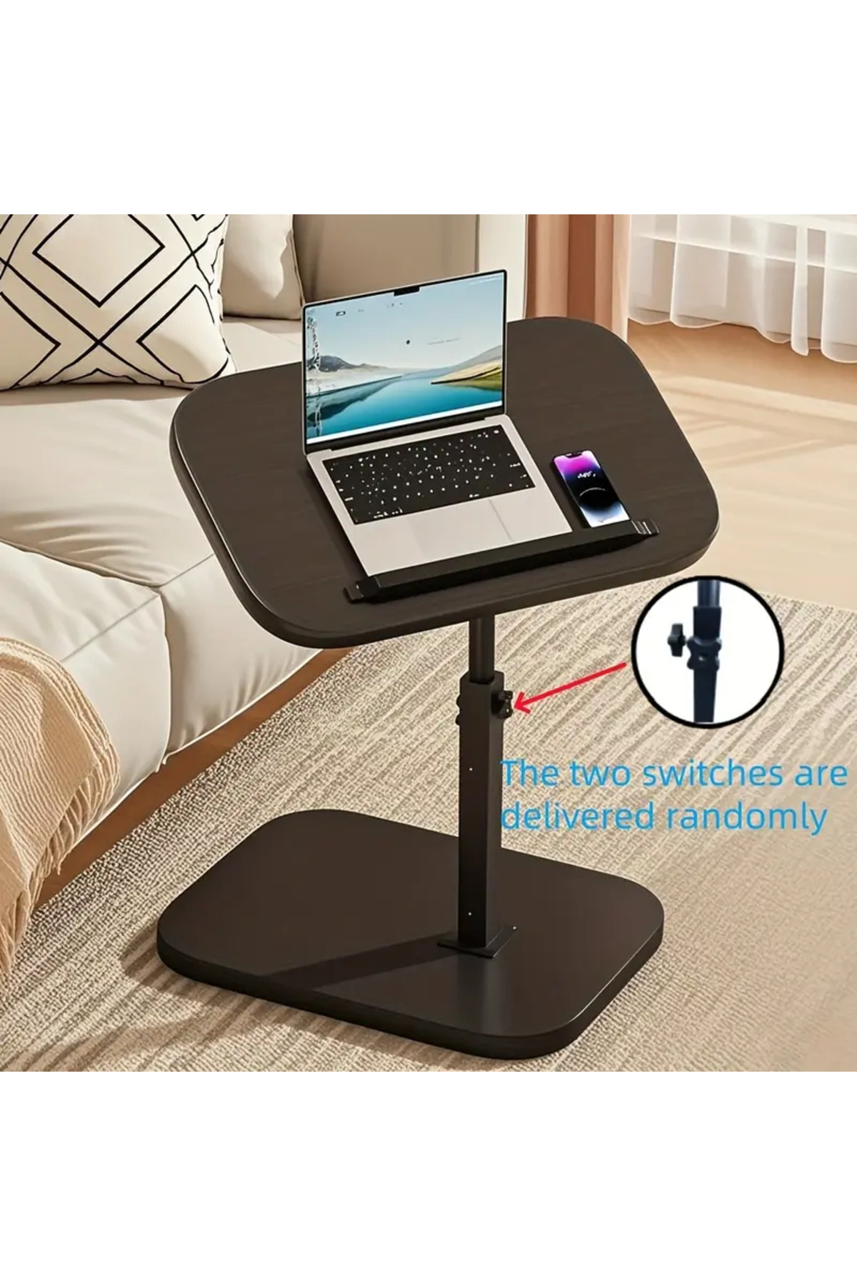 طاولة جانبية قابلة للتعديل وطاولة قهوة وطاولة نهائ...