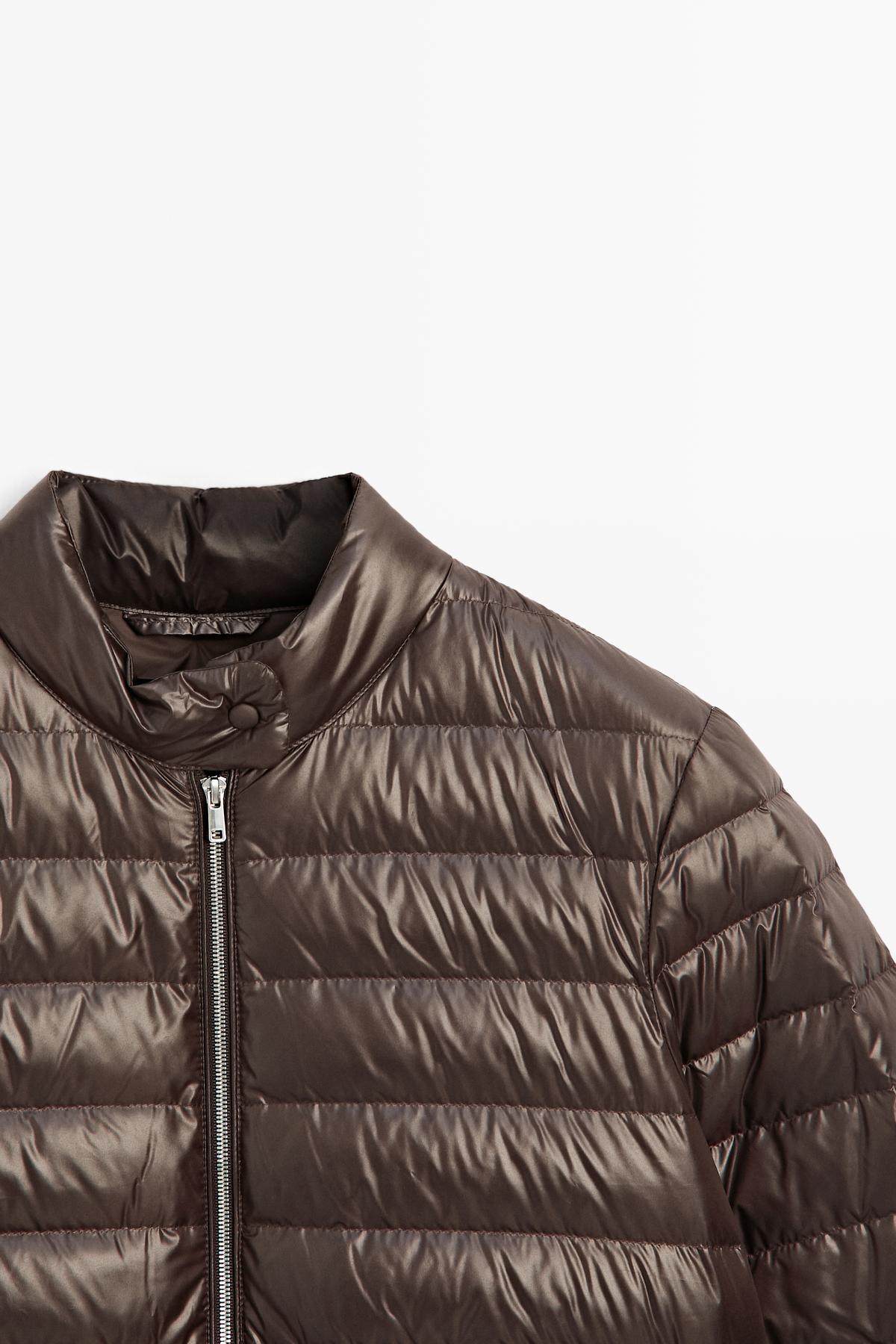 Massimo Dutti  Su geçirmez kuş tüyü bomber ceket - Görsel 6