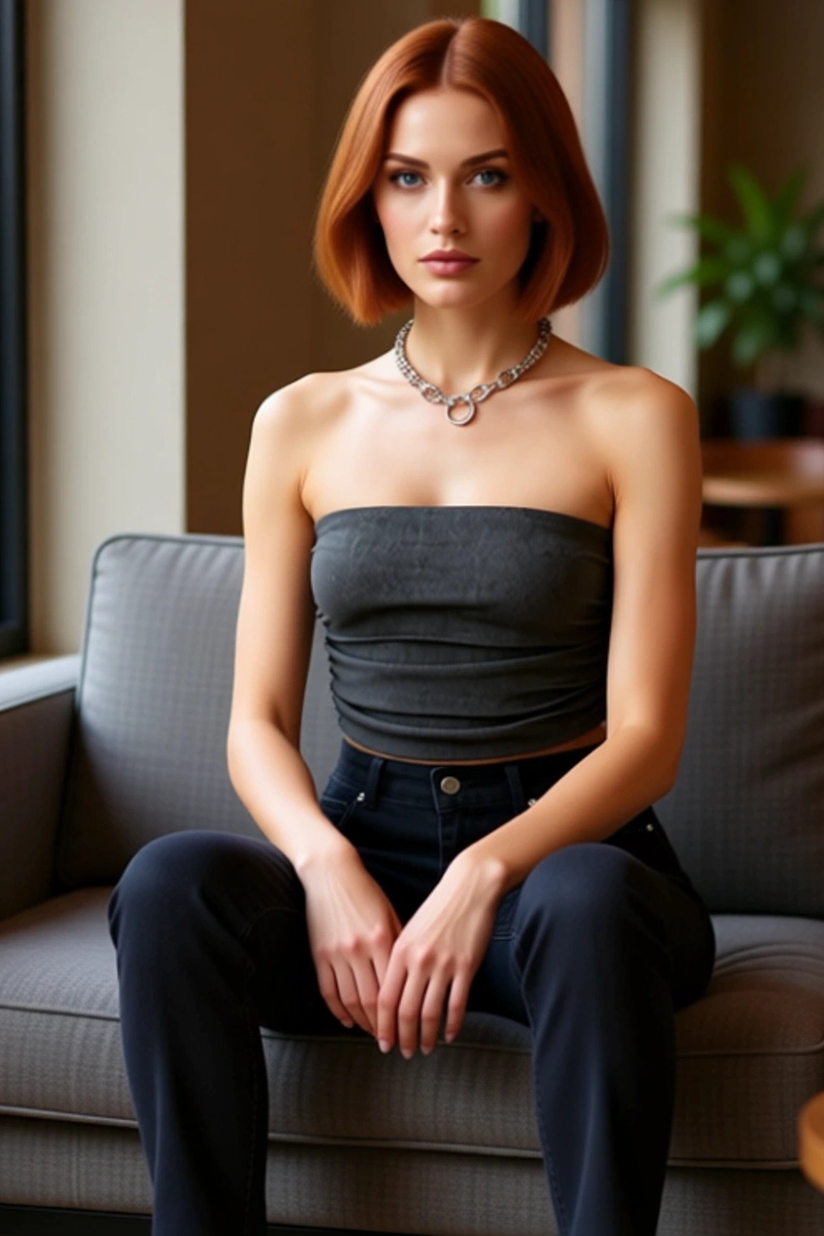 Fitted Straplez Crop Bluz Esnek Örme Kumaş Günlük Stil Özel Tasarım Konforlu Kesim Mükemmel Uyum