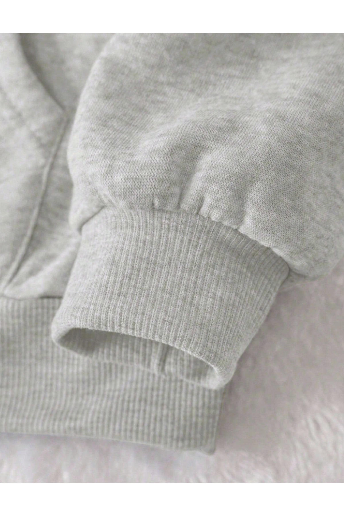 Unisex Erkek/Kadın Renkli ANGEL2 Özel Baskılı Oversize Kapüşonlu Sweatshirt %80Pamuklu — خاکستری ANGEL2-KAPÜŞONLU-COHERENT- — تصویر 3 از 5