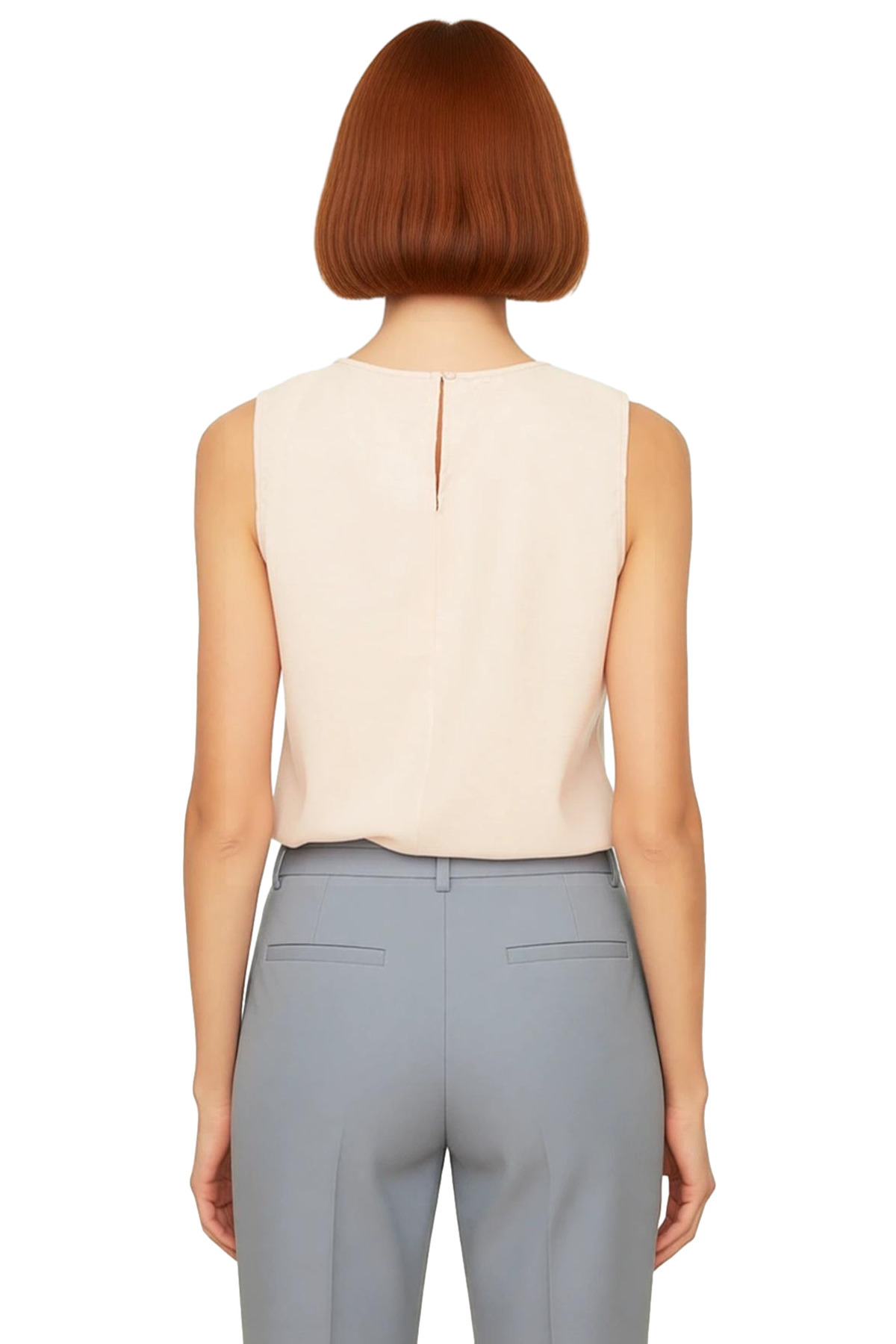 Yazlık Kolsuz Crop Bluz Rahat Günlük Polyester Dokuma Kumaş Ve Şık Özel Tasarım