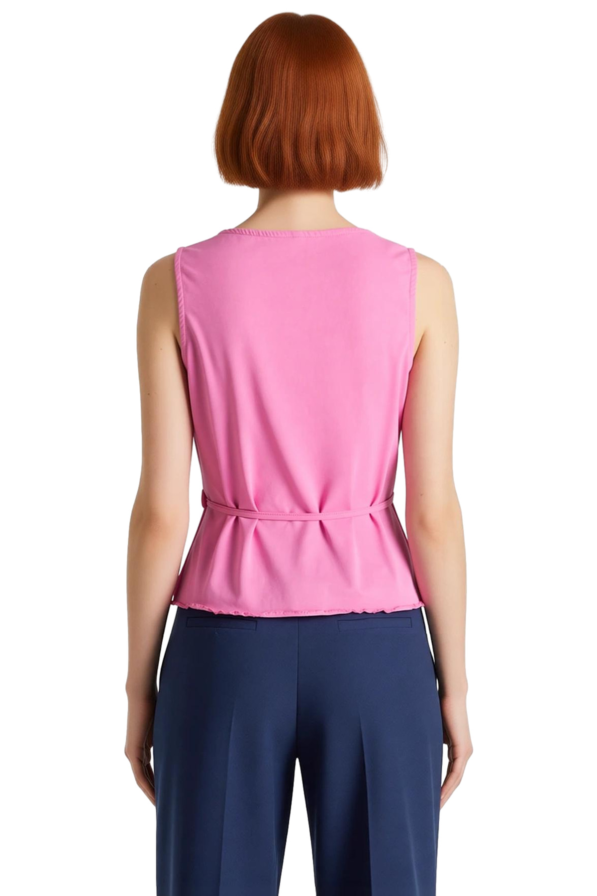 Likralı Penye Bluz V Yaka Fitted Crop Casual Seçkin Malzeme Günlük Kullanım İçin