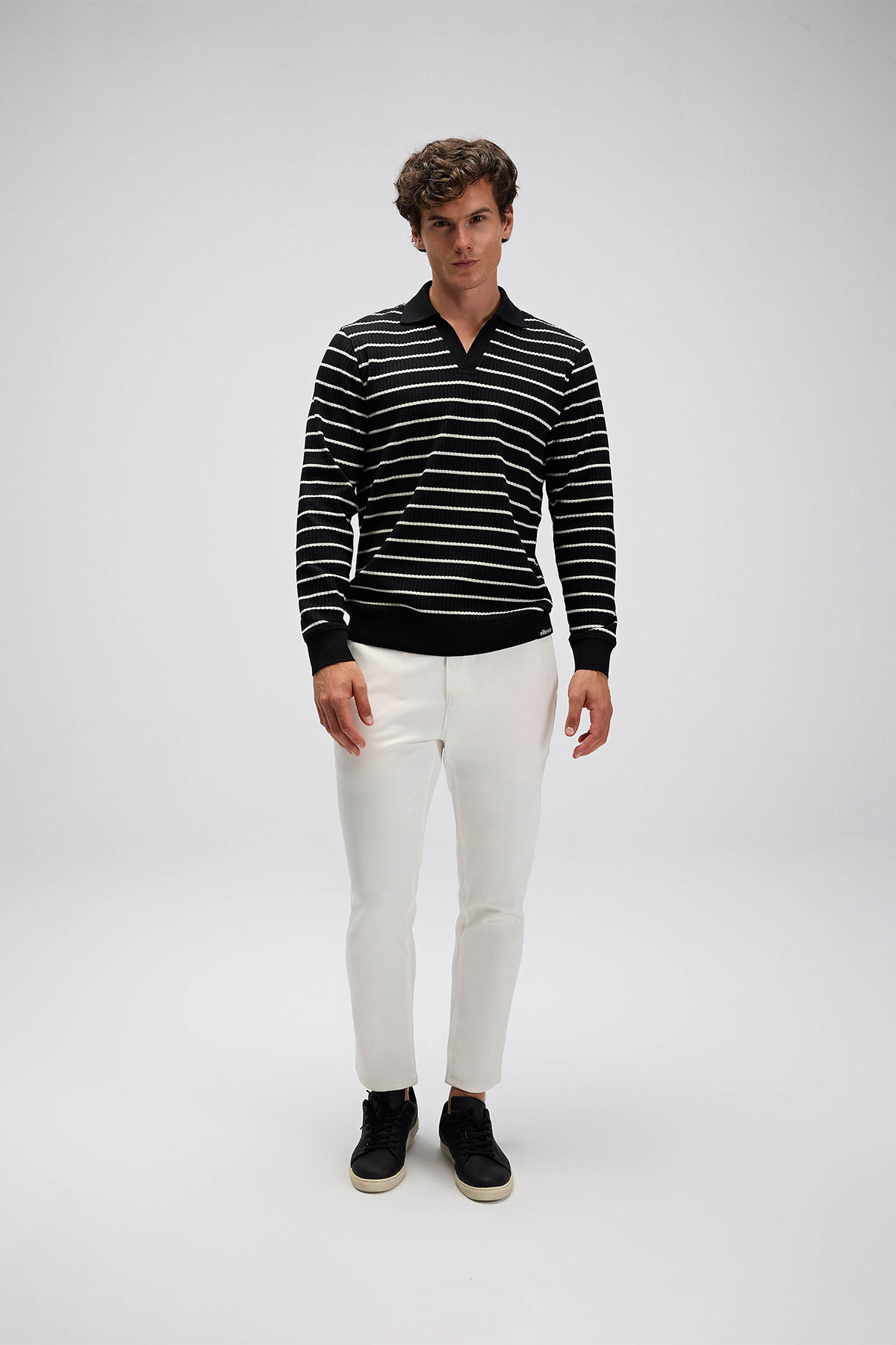 Ellesse Erkek Polo Sweatshirt EM594-BK görsel 4