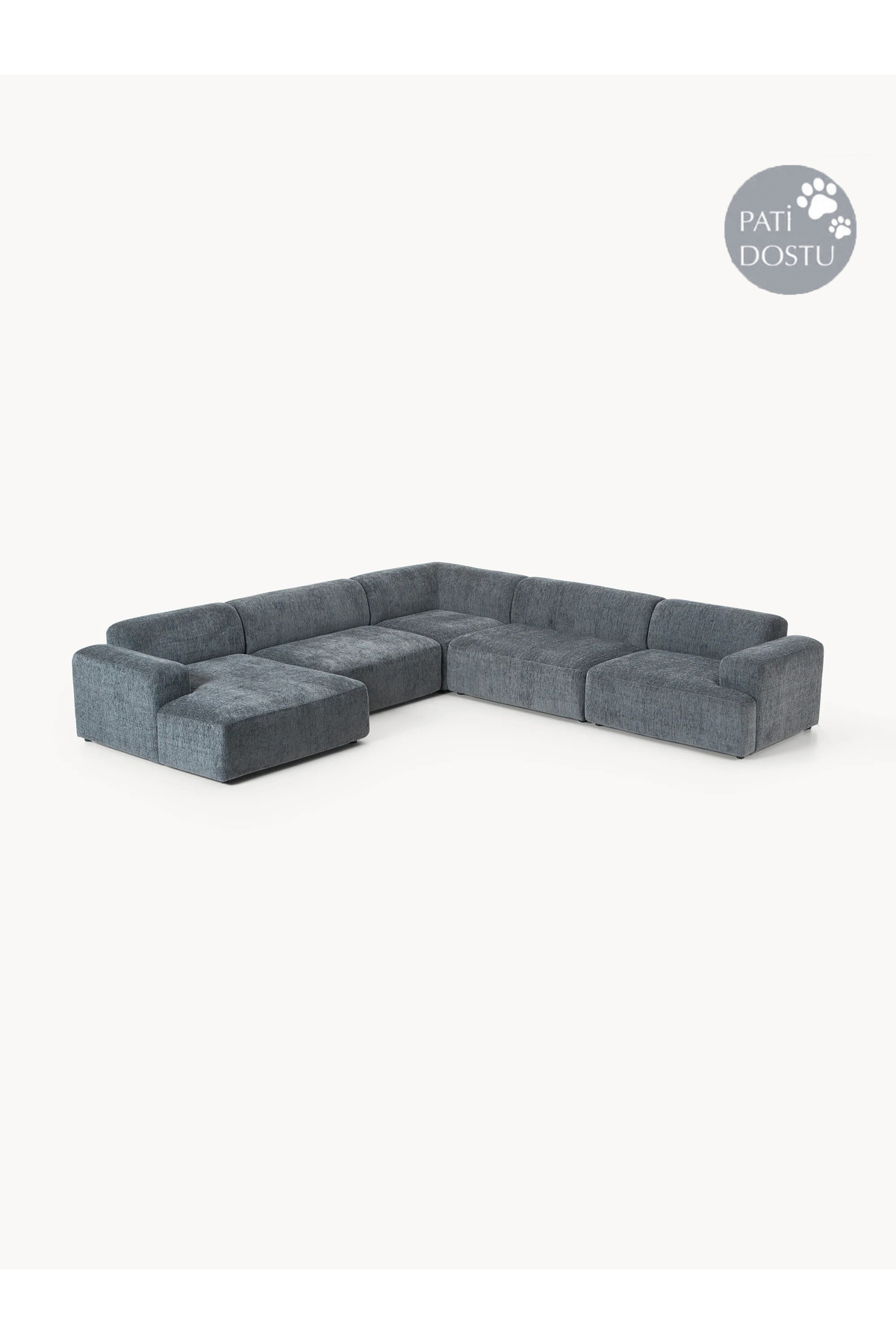 S Home Design Concept Molly Xl Köşe Koltuk Takımı Teddy, 290x290 Cm (Pati Dostu)