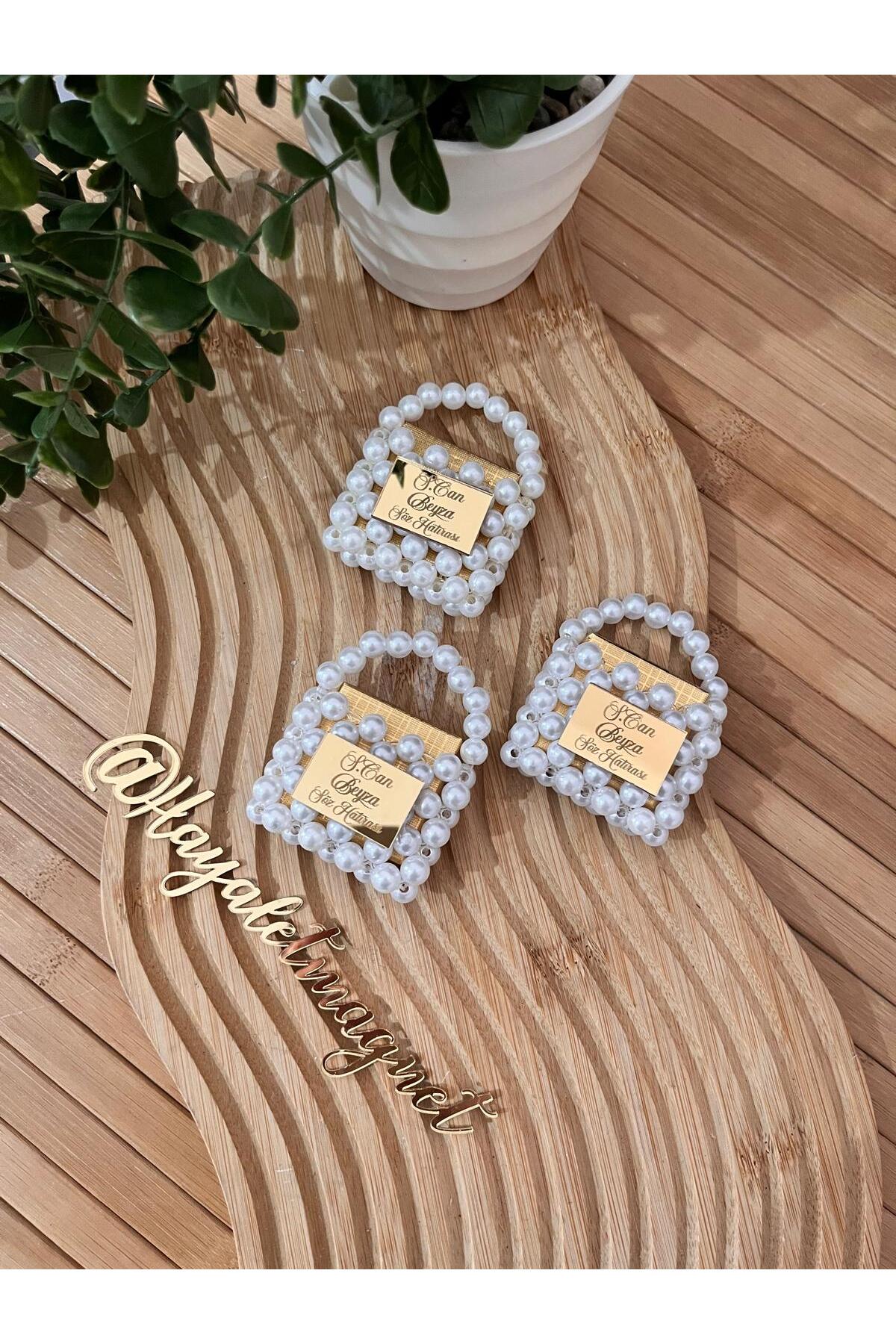 hayalet magnet 20 Adet İnci Çanta Anahtarlık Hediyesi Söz, Nişan, Düğün, Nikah, 6 Ay Kınası, Doğum Günü Hediyesi fotoğrafı 3 (önizleme)