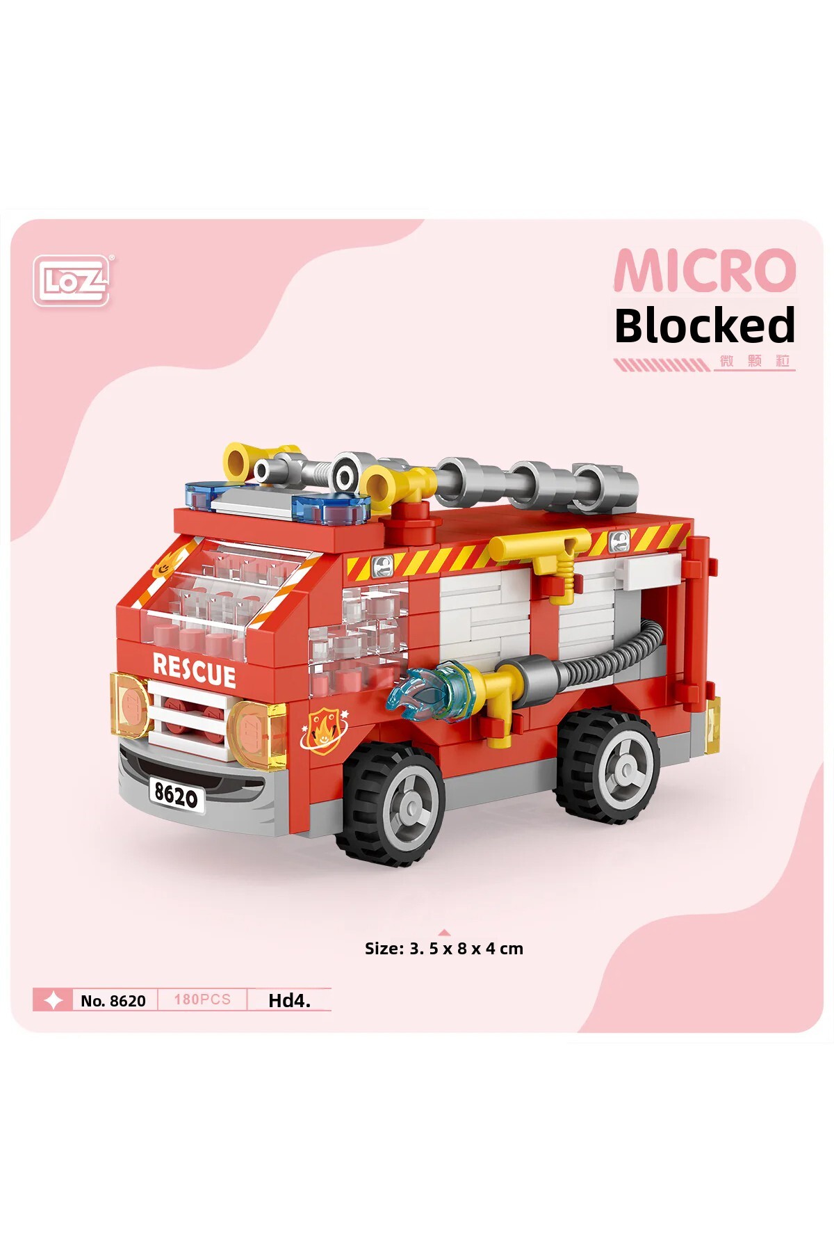 مجموعهٔ خودروهای مینیاتوری میکروبلاک‌های ادارهٔ آتش‌نشانی لوز، سری خودروهای نظامی و امدادی میکروبلاک با جزئیات دقیق