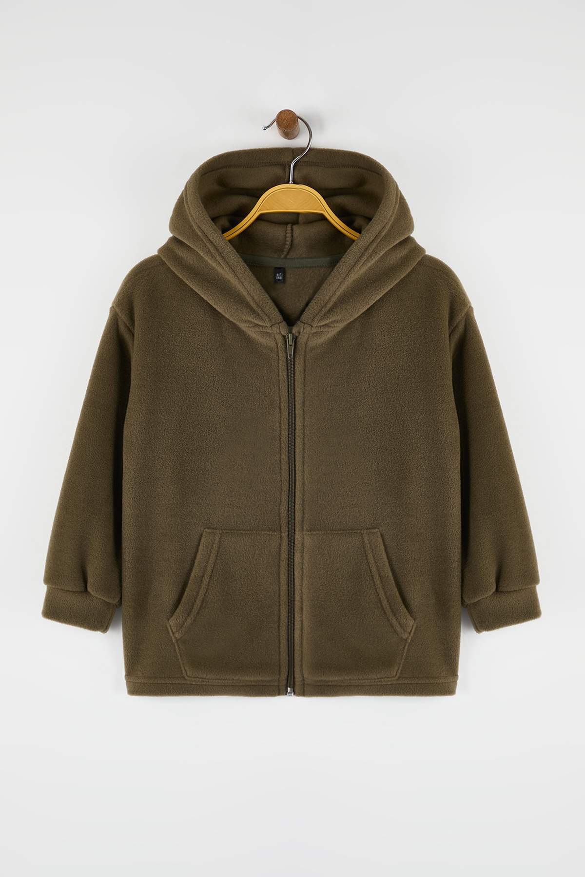 Trendyolmilla  Haki Sırt Baskılı Polar Unisex Çocuk Örme Sweatshirt TKDAW26SW00029 - Görsel 3