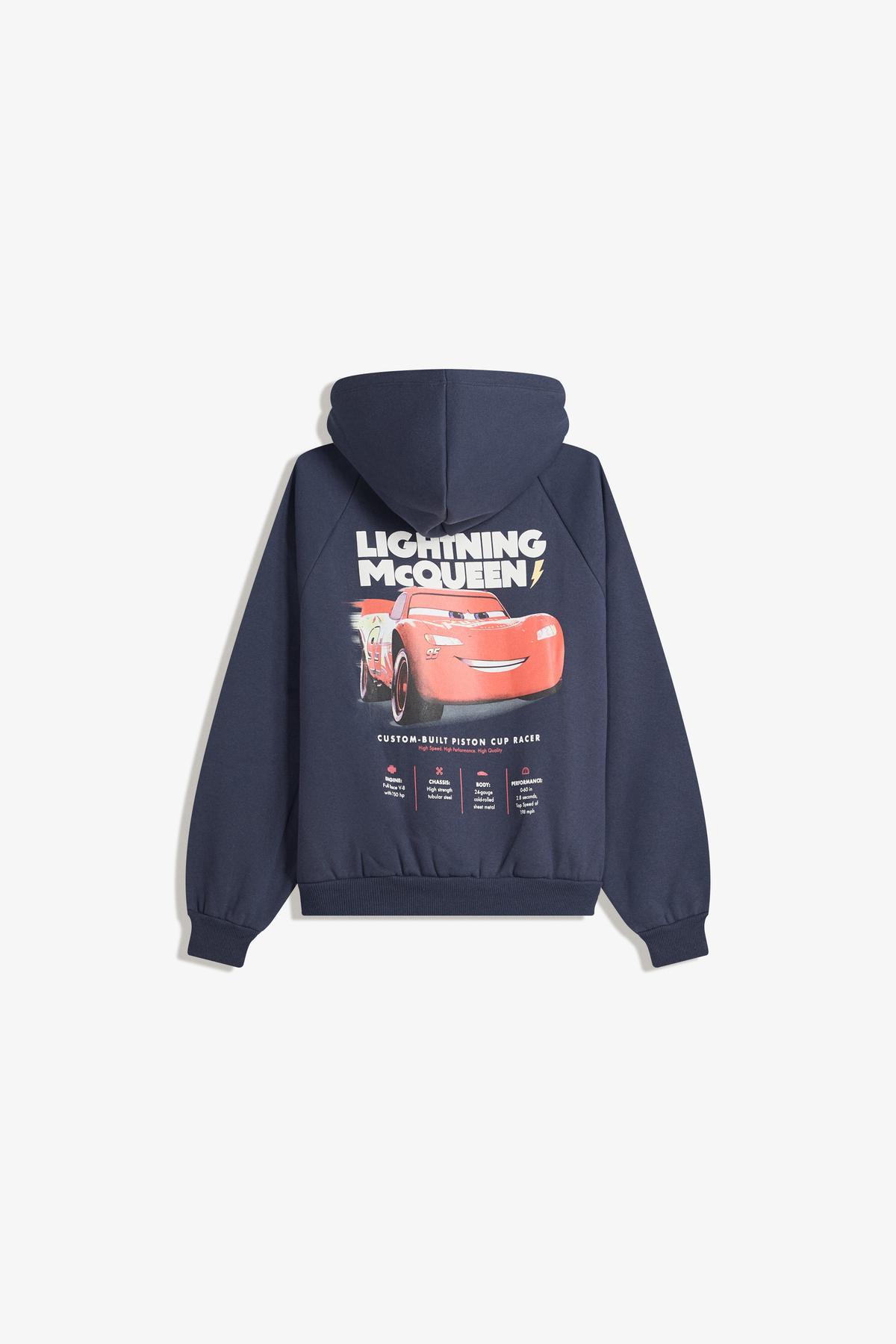 Bershka  Cars Kapüşonlu Sweatshirt - Görsel 5
