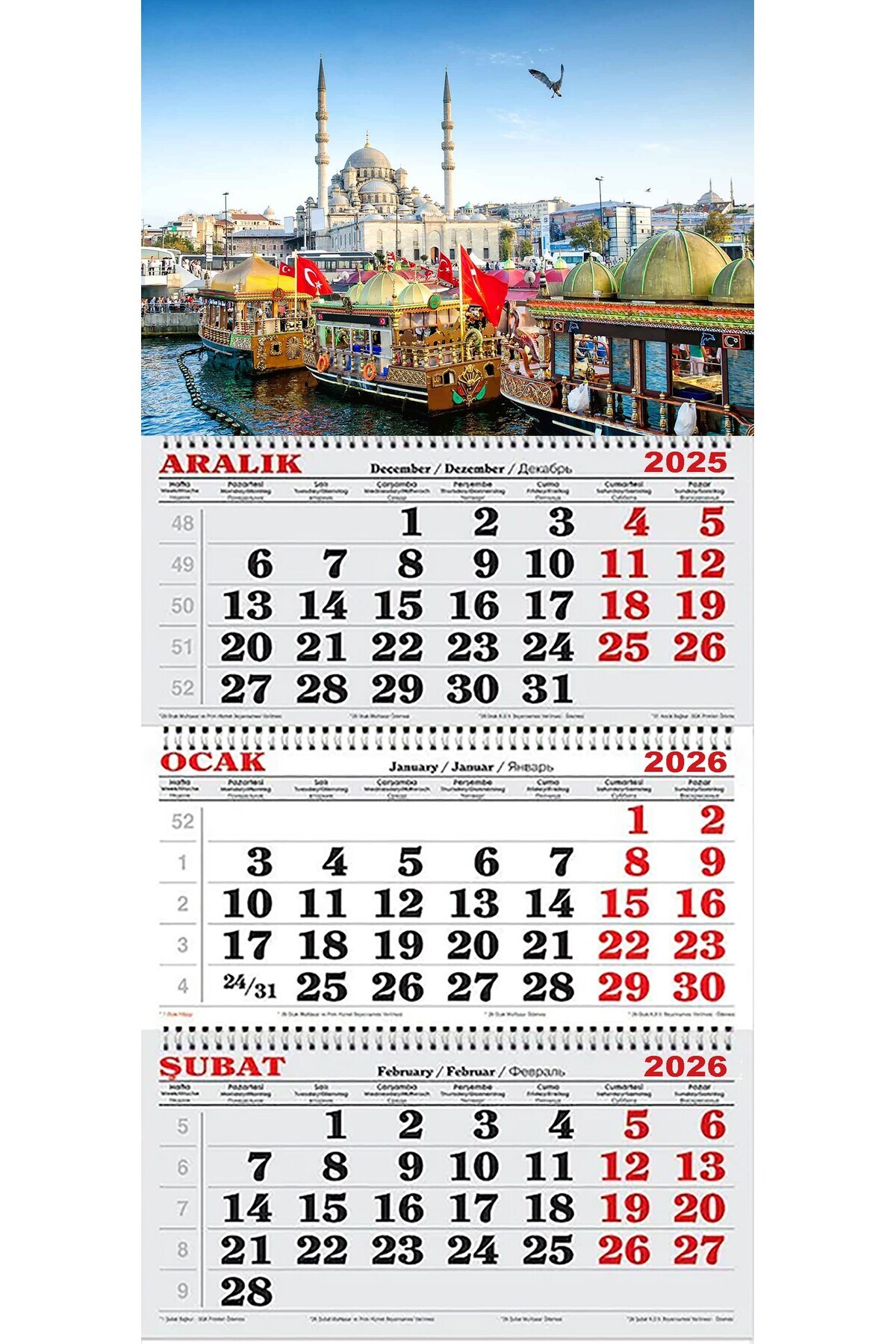 GENC DIJITAL BASKI 2026 Yılı Gemici Takvimi-Eminönü ve Tarihi Balıkçılar