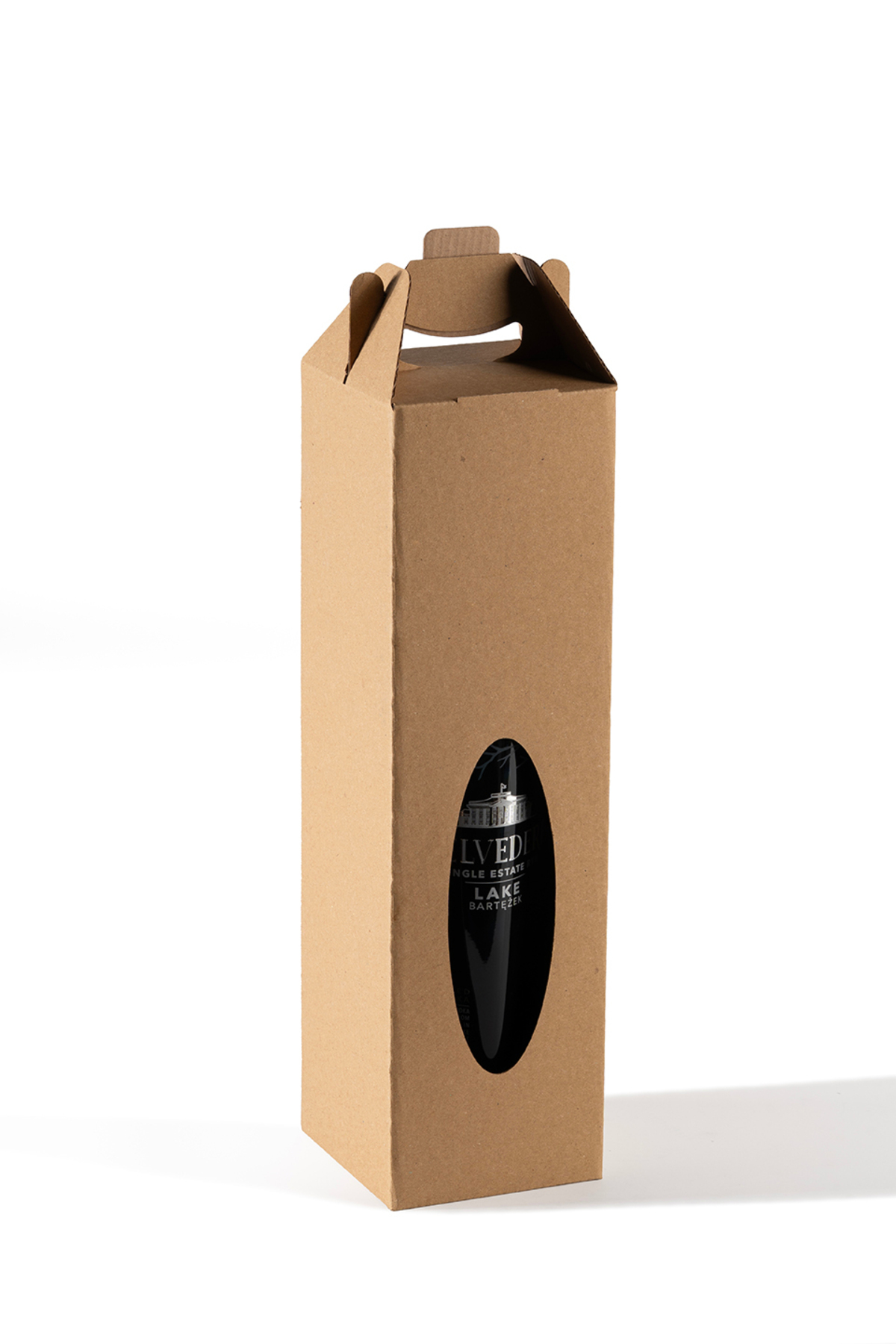 5 Pieces Kraft Bottle Shipping Box 10x10x35 cm