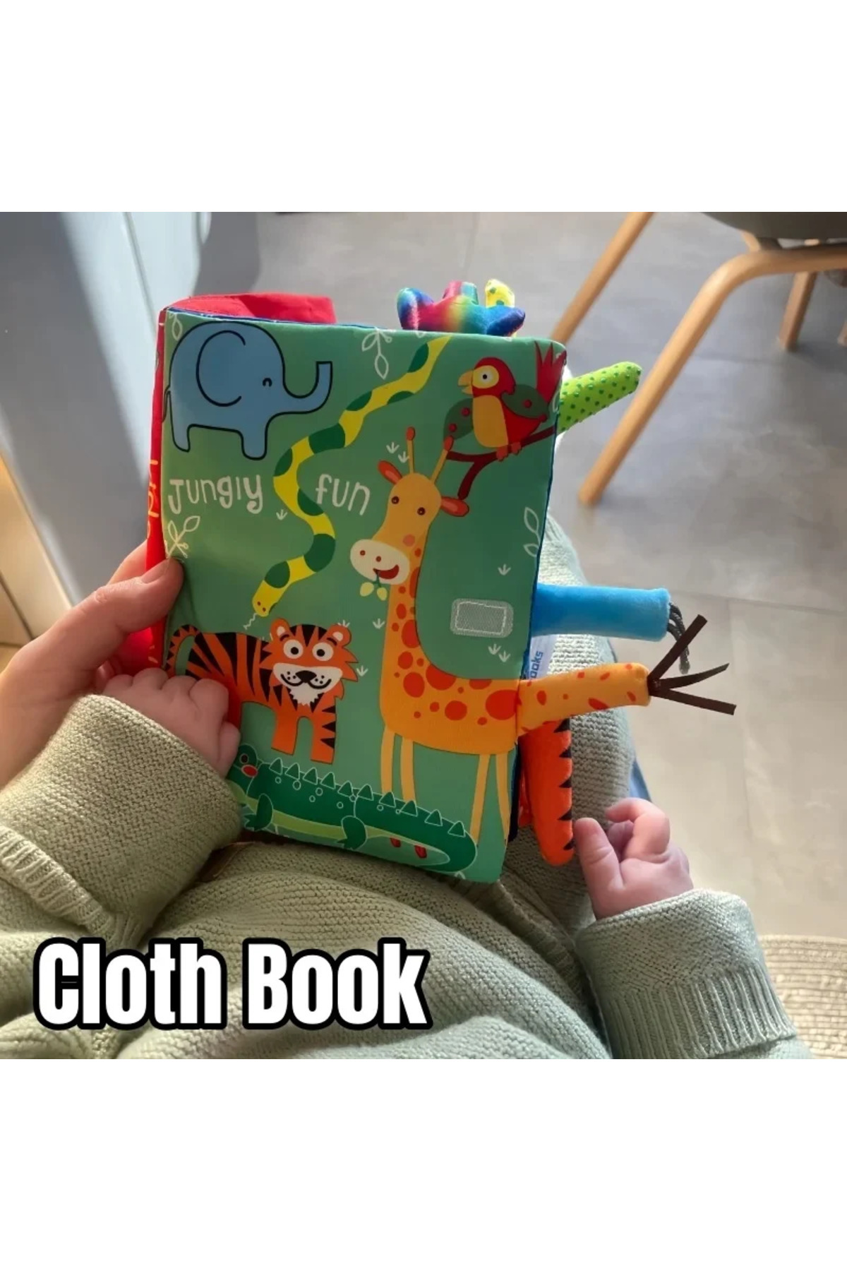 تایگر ۰–۳۶ ماهه اسباب‌بازی آموزشی اولیه نوزاد دم پارچه‌ای کتاب کاغذی پازل صدا تعاملی والد–کودک